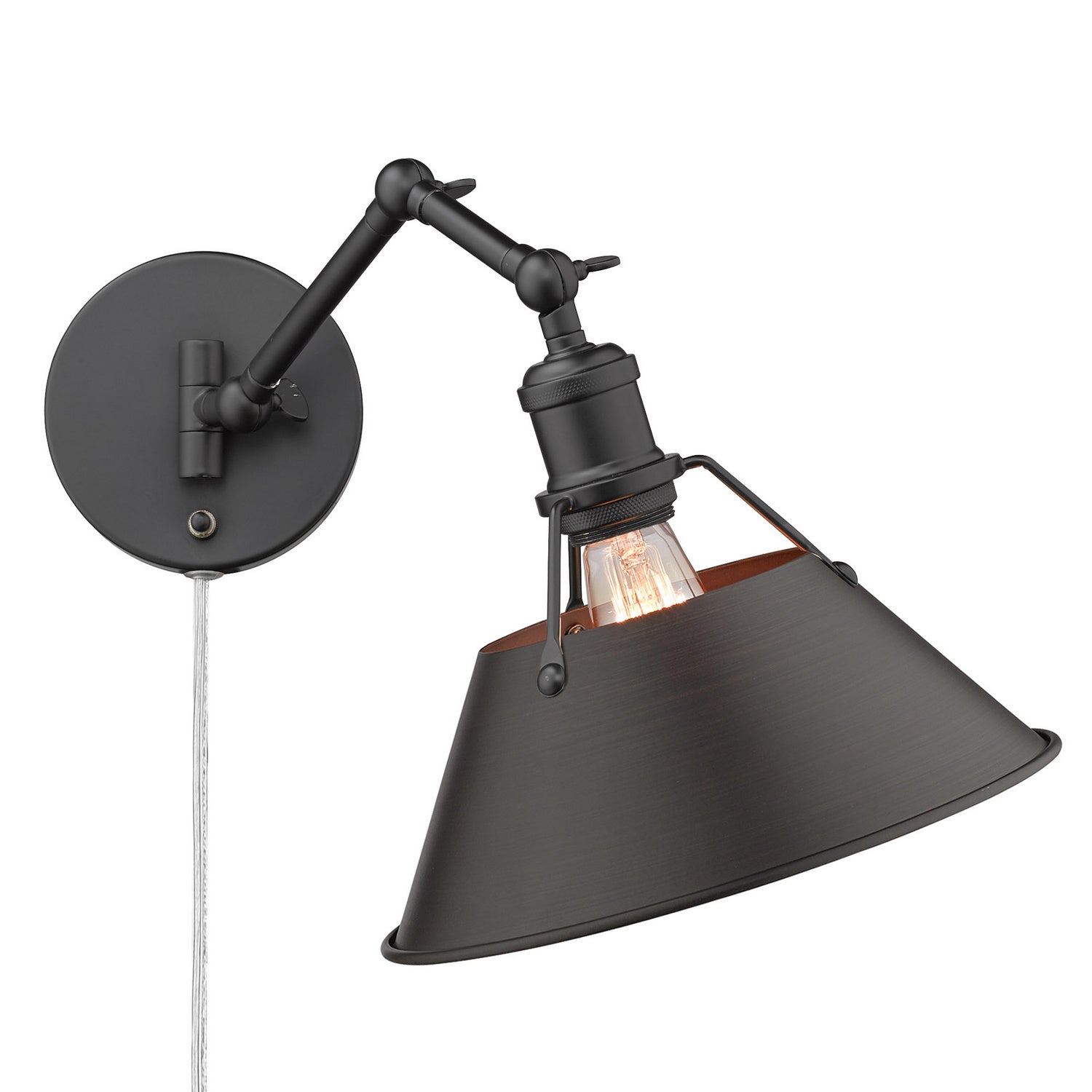 Golden - 3306-A1W BLK-RBZ - One Light Wall Sconce - Orwell - Matte Black
