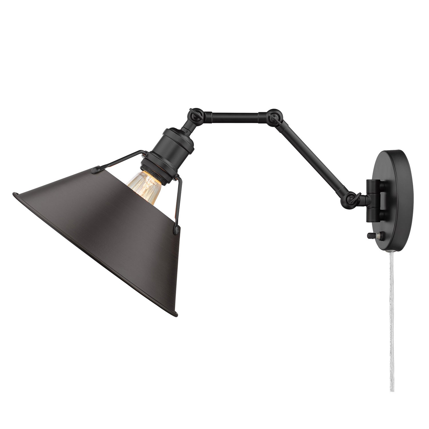 Golden - 3306-A1W BLK-RBZ - One Light Wall Sconce - Orwell - Matte Black