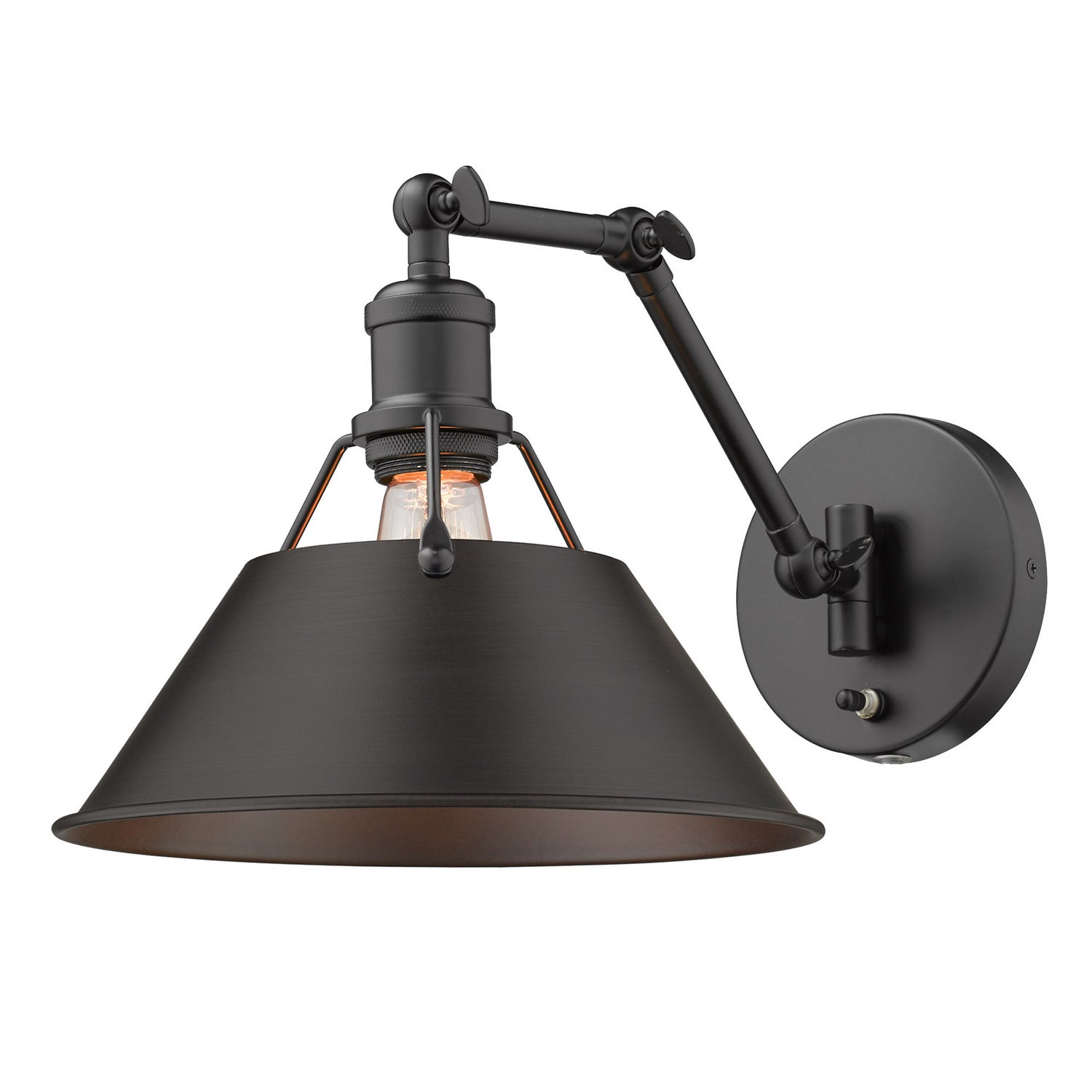 Golden - 3306-A1W BLK-RBZ - One Light Wall Sconce - Orwell - Matte Black