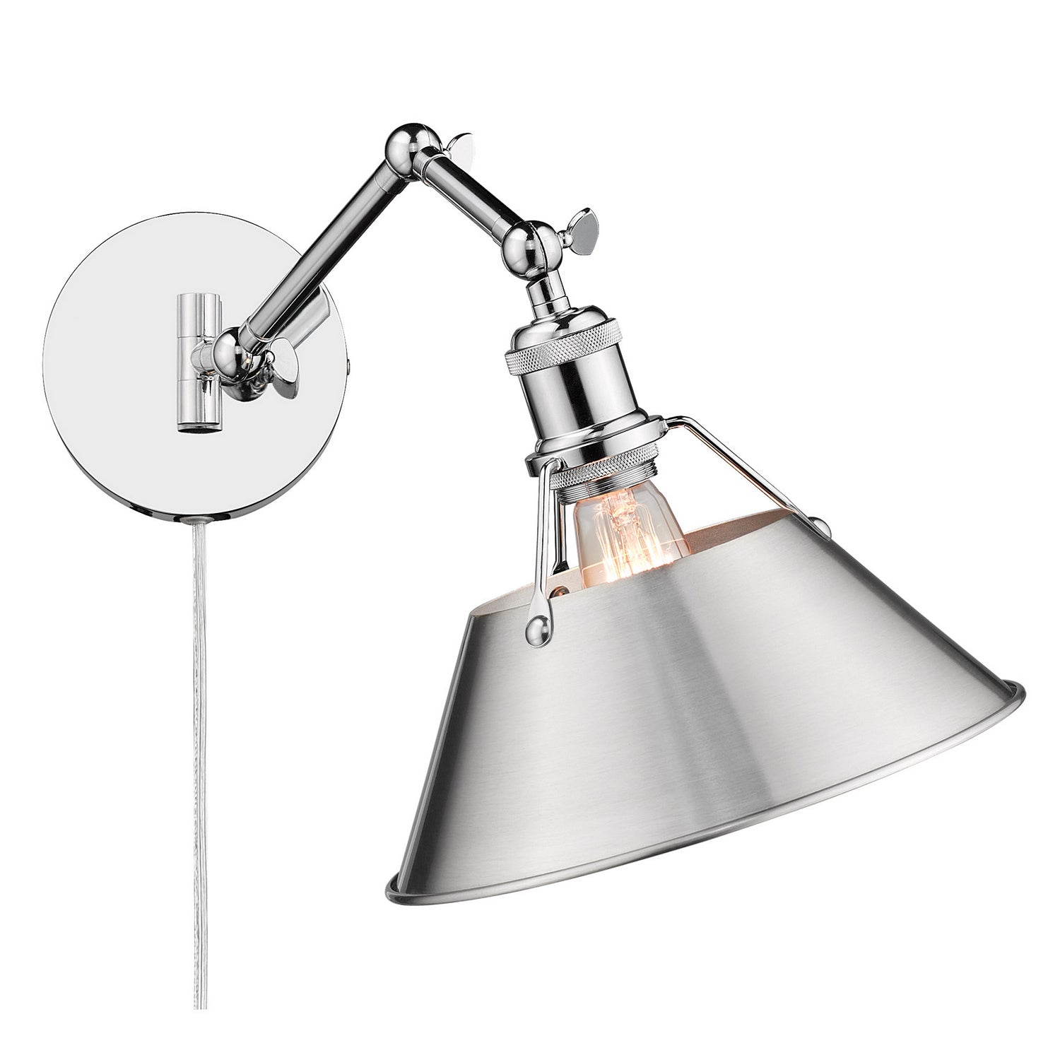 Golden - 3306-A1W CH-PW - One Light Wall Sconce - Orwell - Chrome