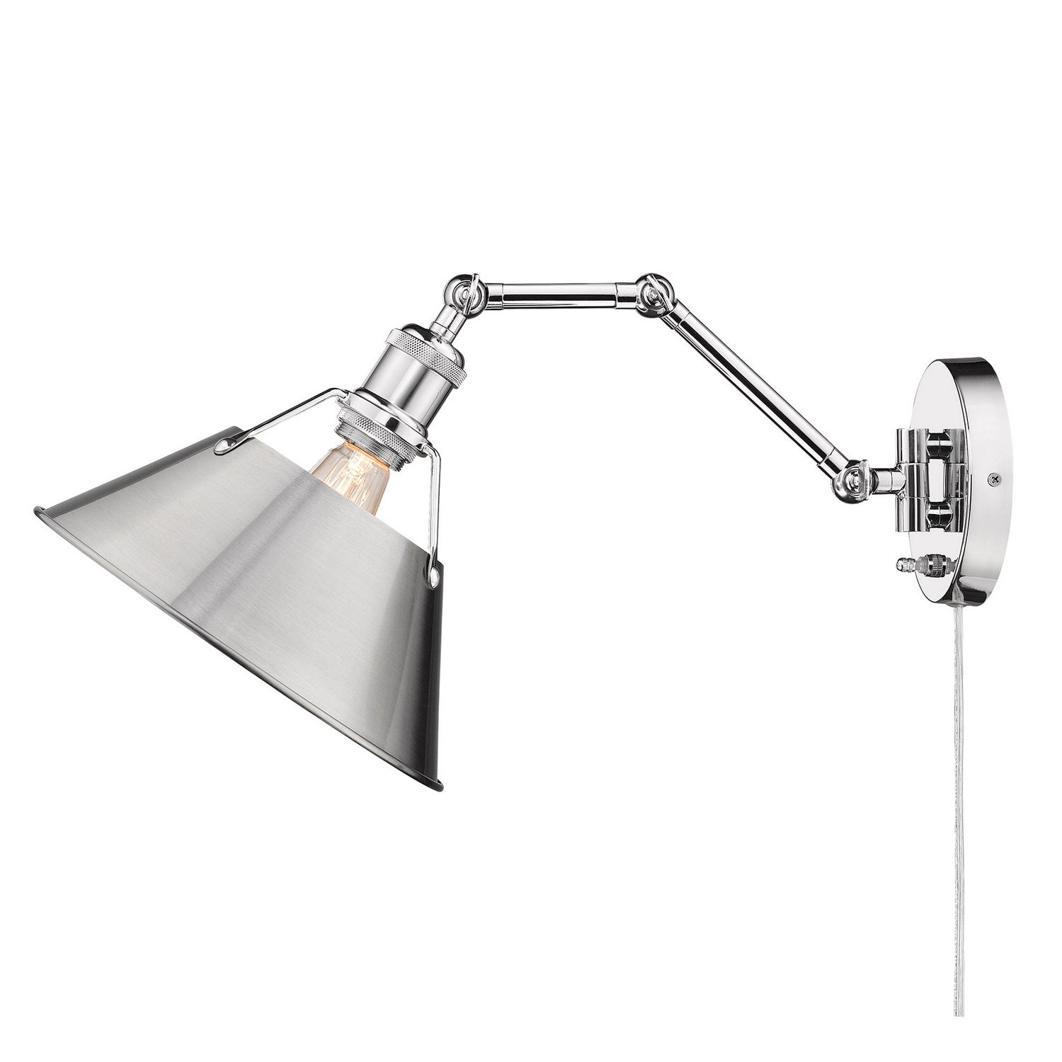 Golden - 3306-A1W CH-PW - One Light Wall Sconce - Orwell - Chrome