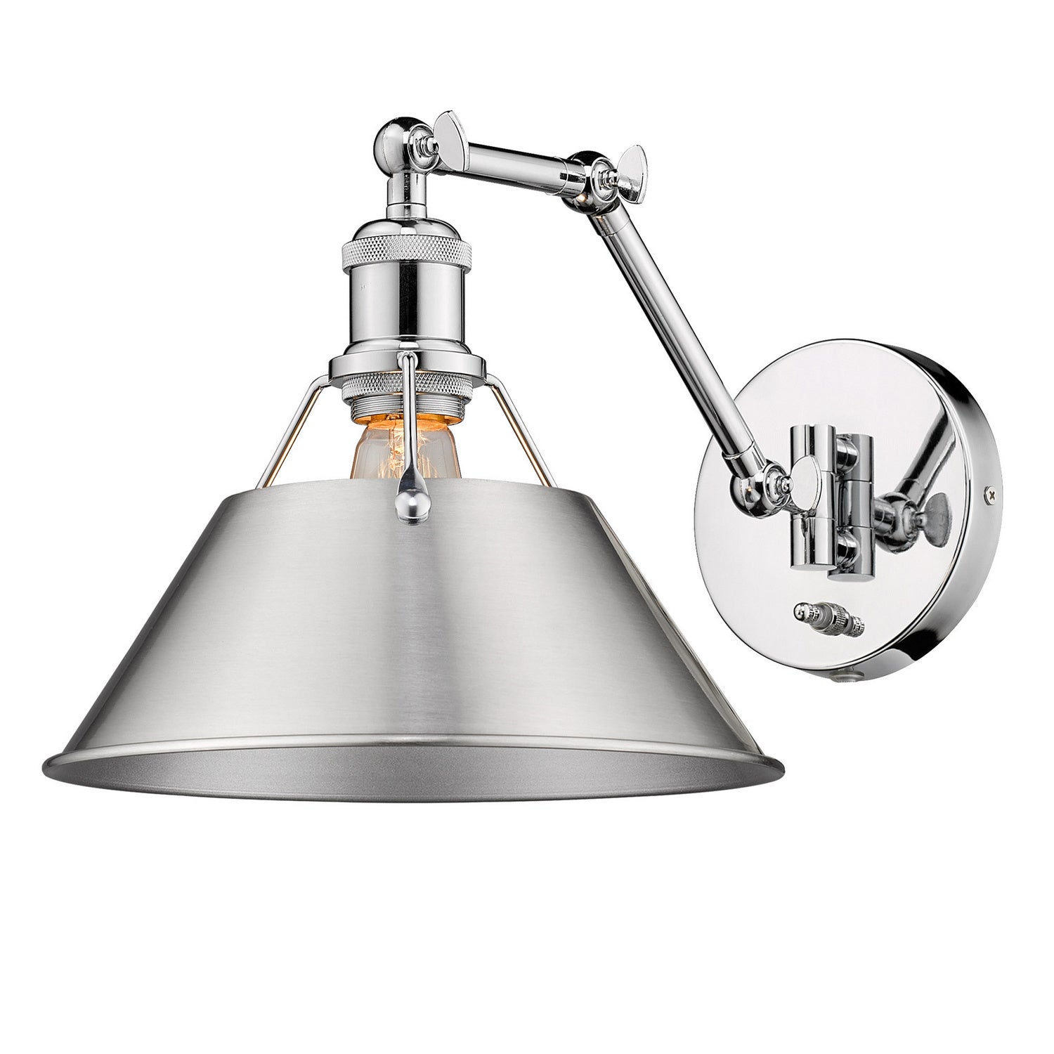 Golden - 3306-A1W CH-PW - One Light Wall Sconce - Orwell - Chrome