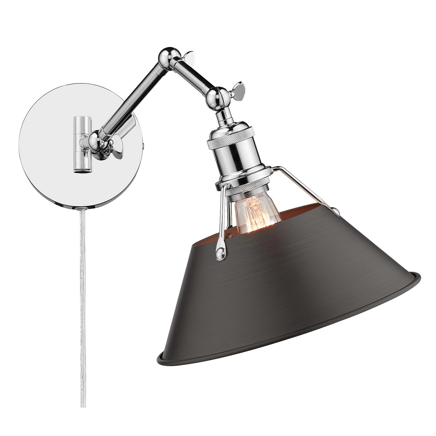 Golden - 3306-A1W CH-RBZ - One Light Wall Sconce - Orwell - Chrome