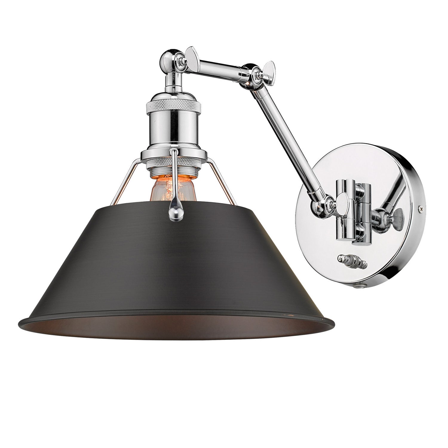 Golden - 3306-A1W CH-RBZ - One Light Wall Sconce - Orwell - Chrome