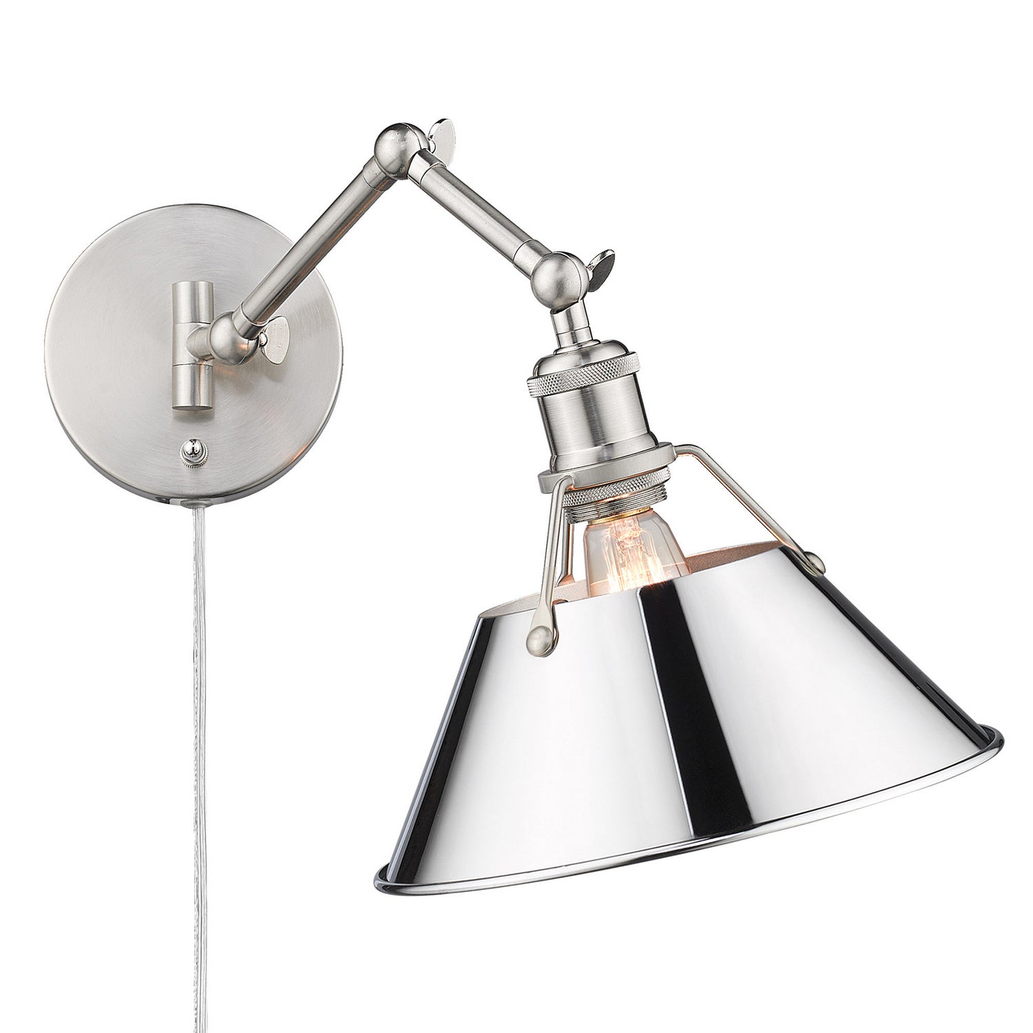 Golden - 3306-A1W PW-CH - One Light Wall Sconce - Orwell - Pewter