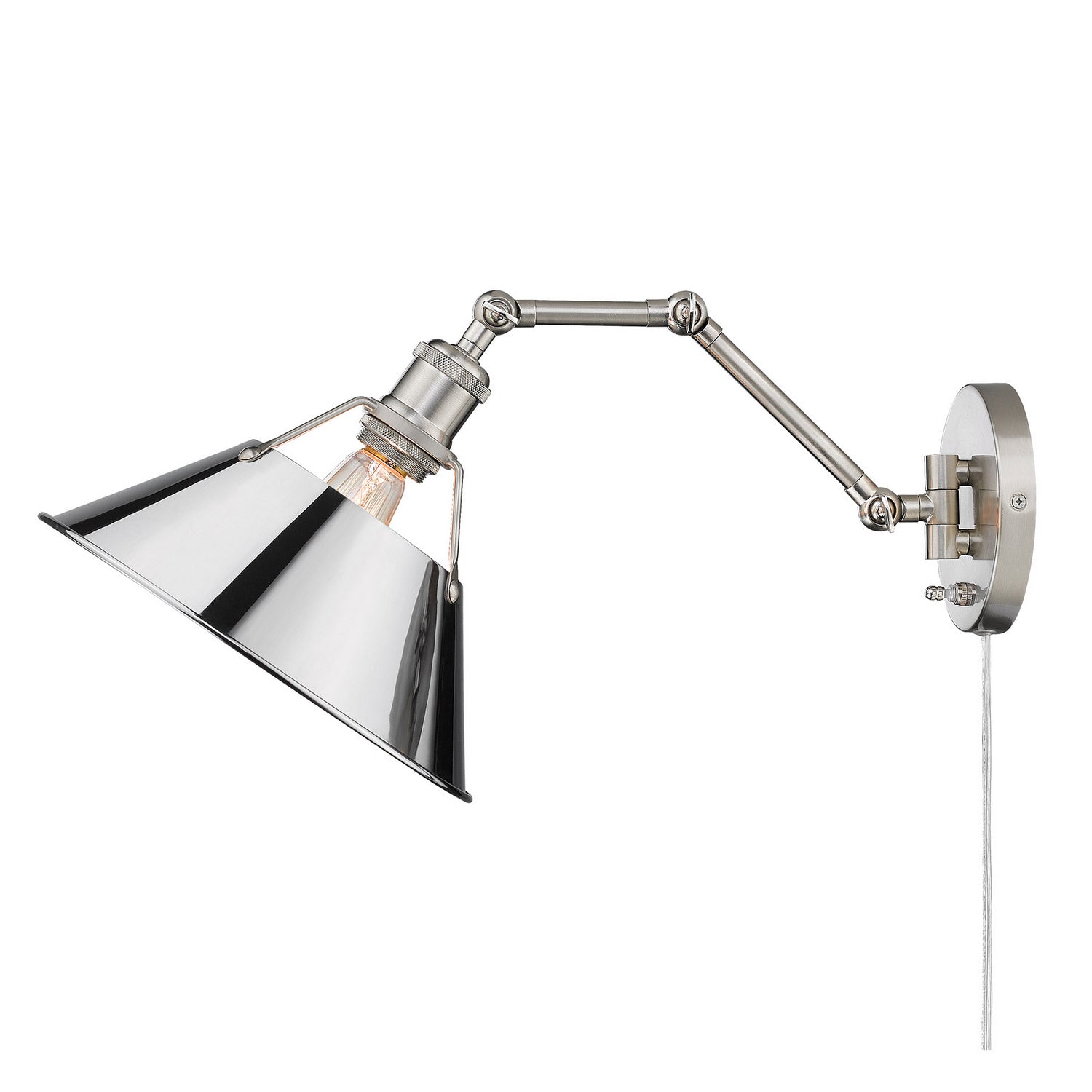 Golden - 3306-A1W PW-CH - One Light Wall Sconce - Orwell - Pewter