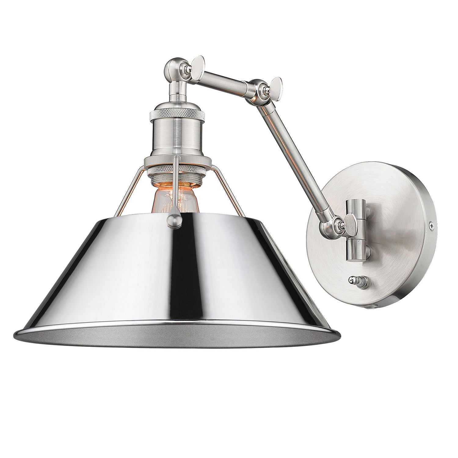 Golden - 3306-A1W PW-CH - One Light Wall Sconce - Orwell - Pewter