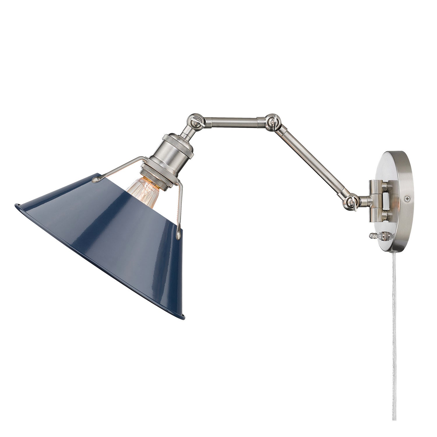 Golden - 3306-A1W PW-NVY - One Light Wall Sconce - Orwell - Pewter