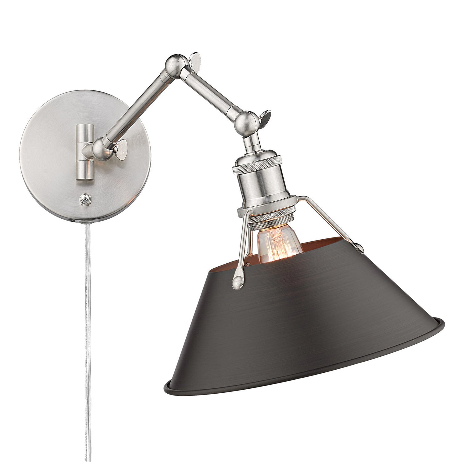 Golden - 3306-A1W PW-RBZ - One Light Wall Sconce - Orwell - Pewter