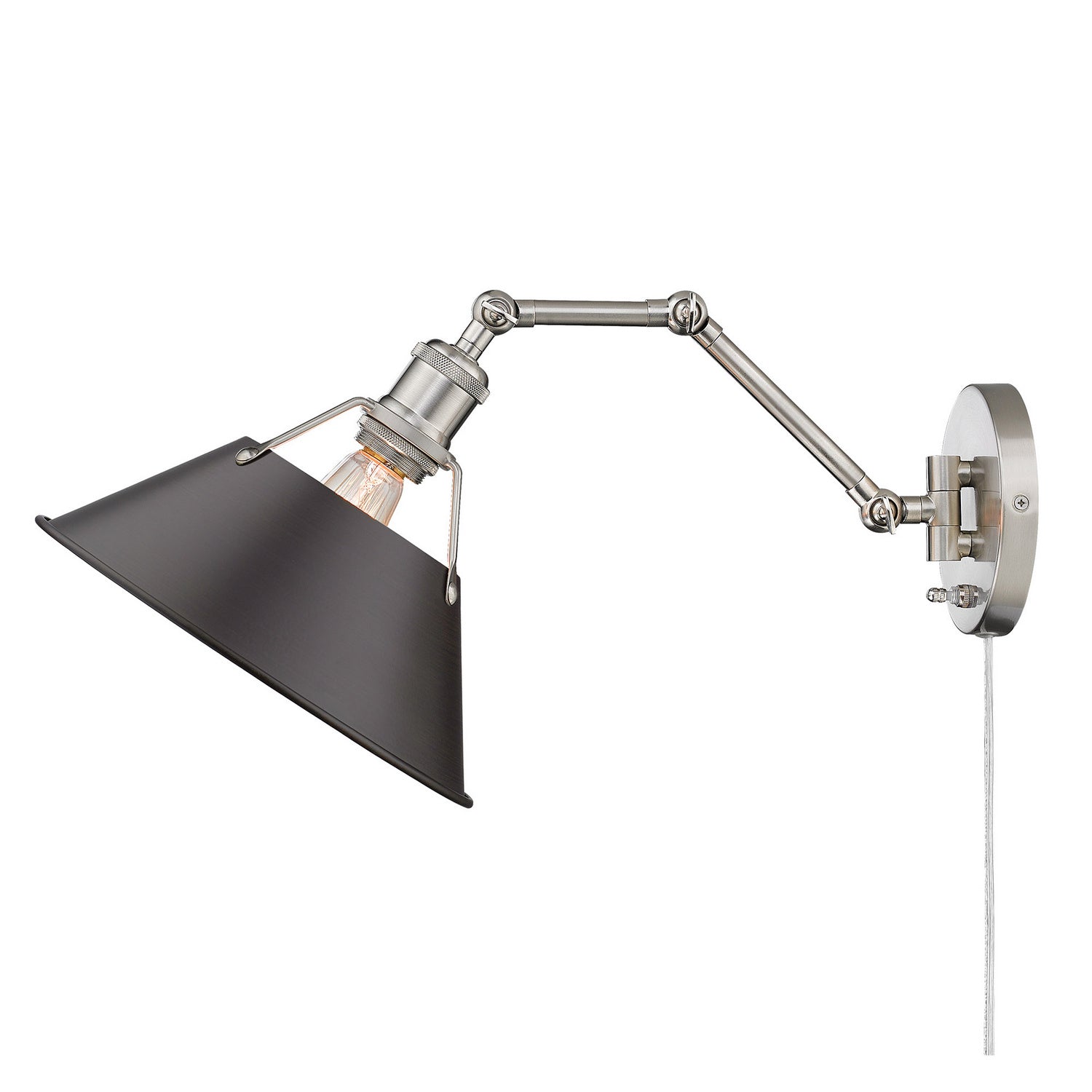 Golden - 3306-A1W PW-RBZ - One Light Wall Sconce - Orwell - Pewter