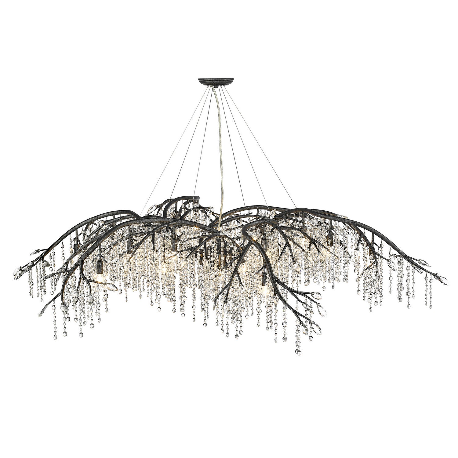 Golden - 9903-24 BI - 24 Light Chandelier - Autumn Twilight - Black Iron