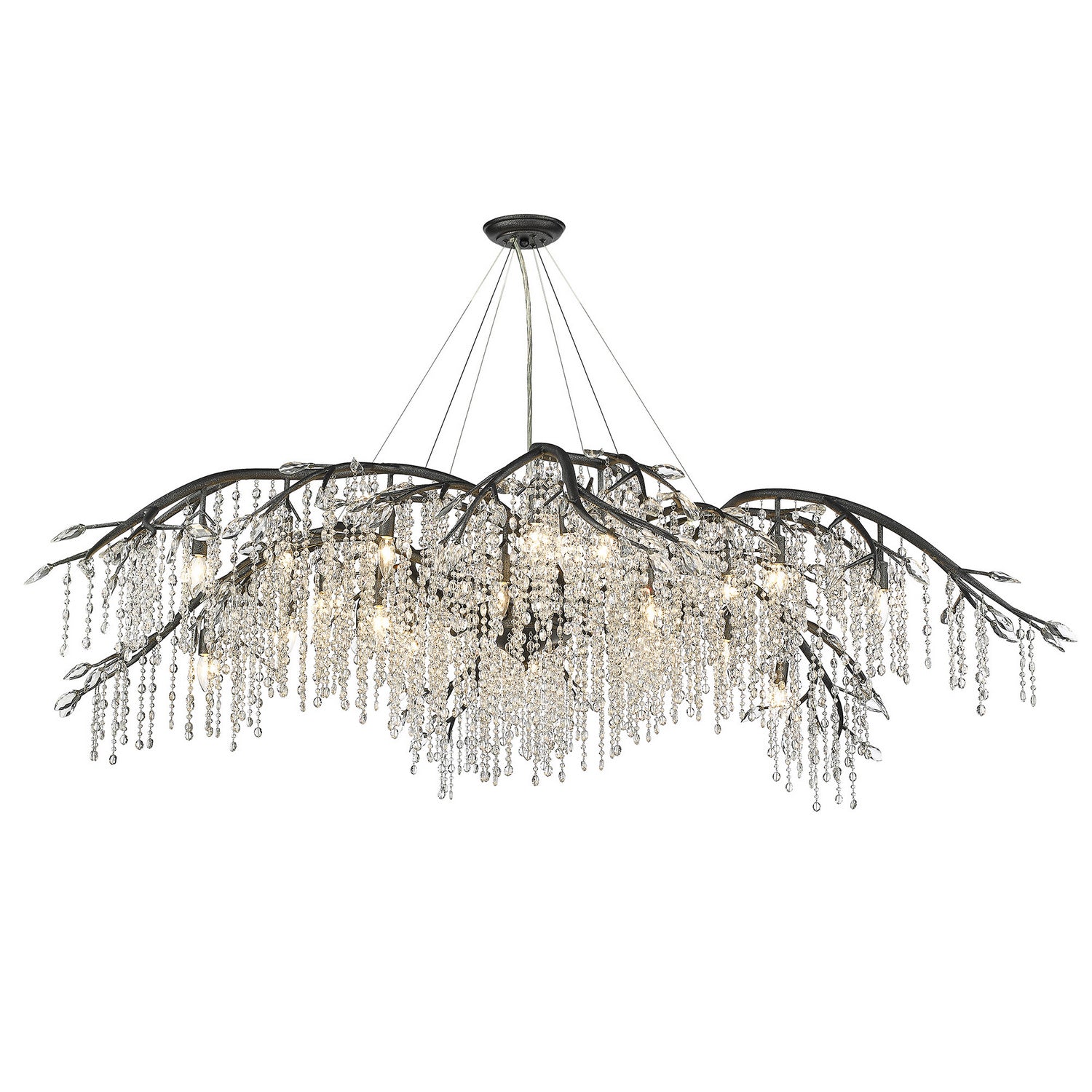 Golden - 9903-24 BI - 24 Light Chandelier - Autumn Twilight - Black Iron