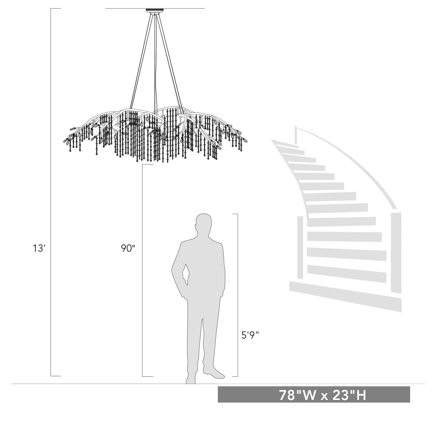 Golden - 9903-24 BI - 24 Light Chandelier - Autumn Twilight - Black Iron