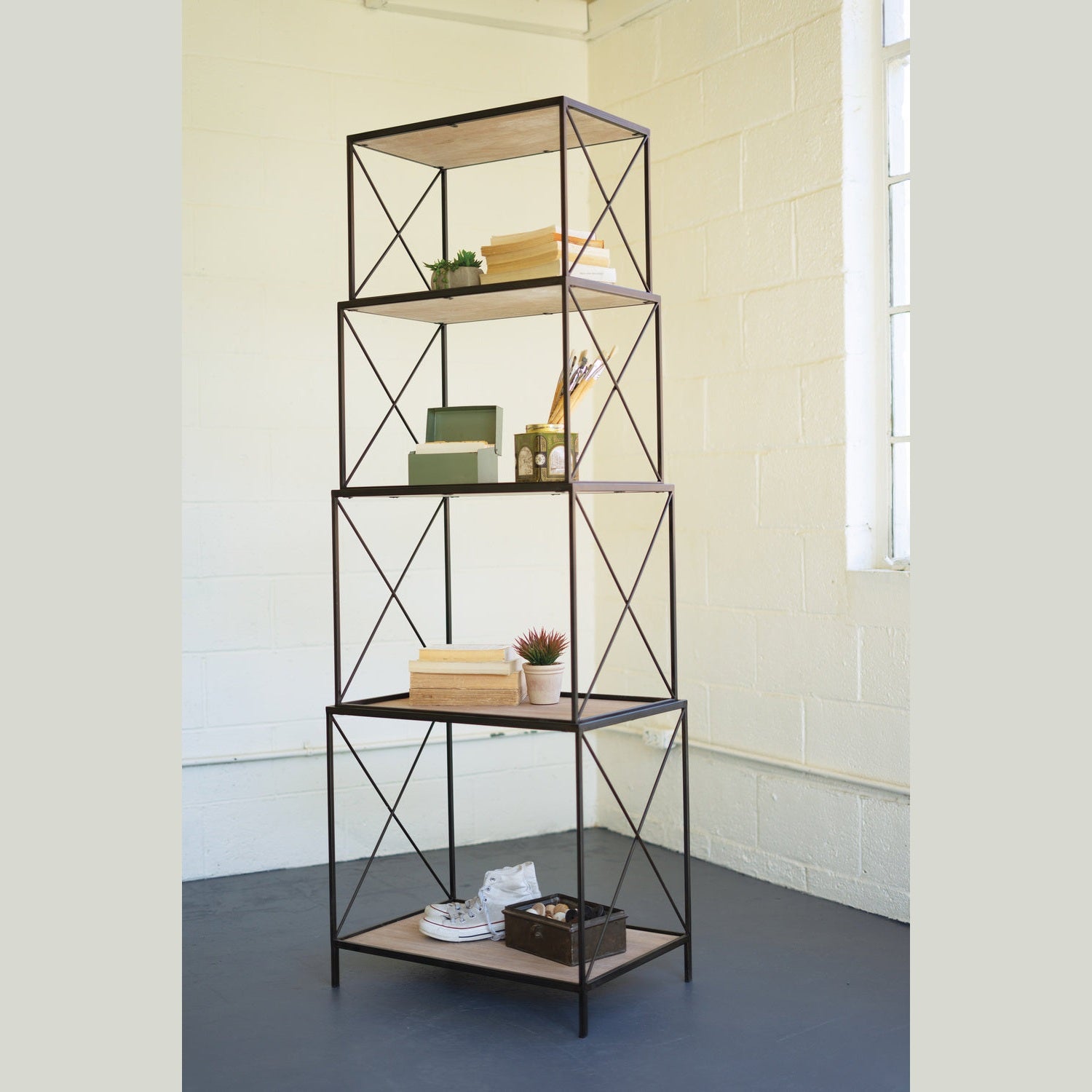 Kalalou - CHW1201 - Shelving Unit - Gray