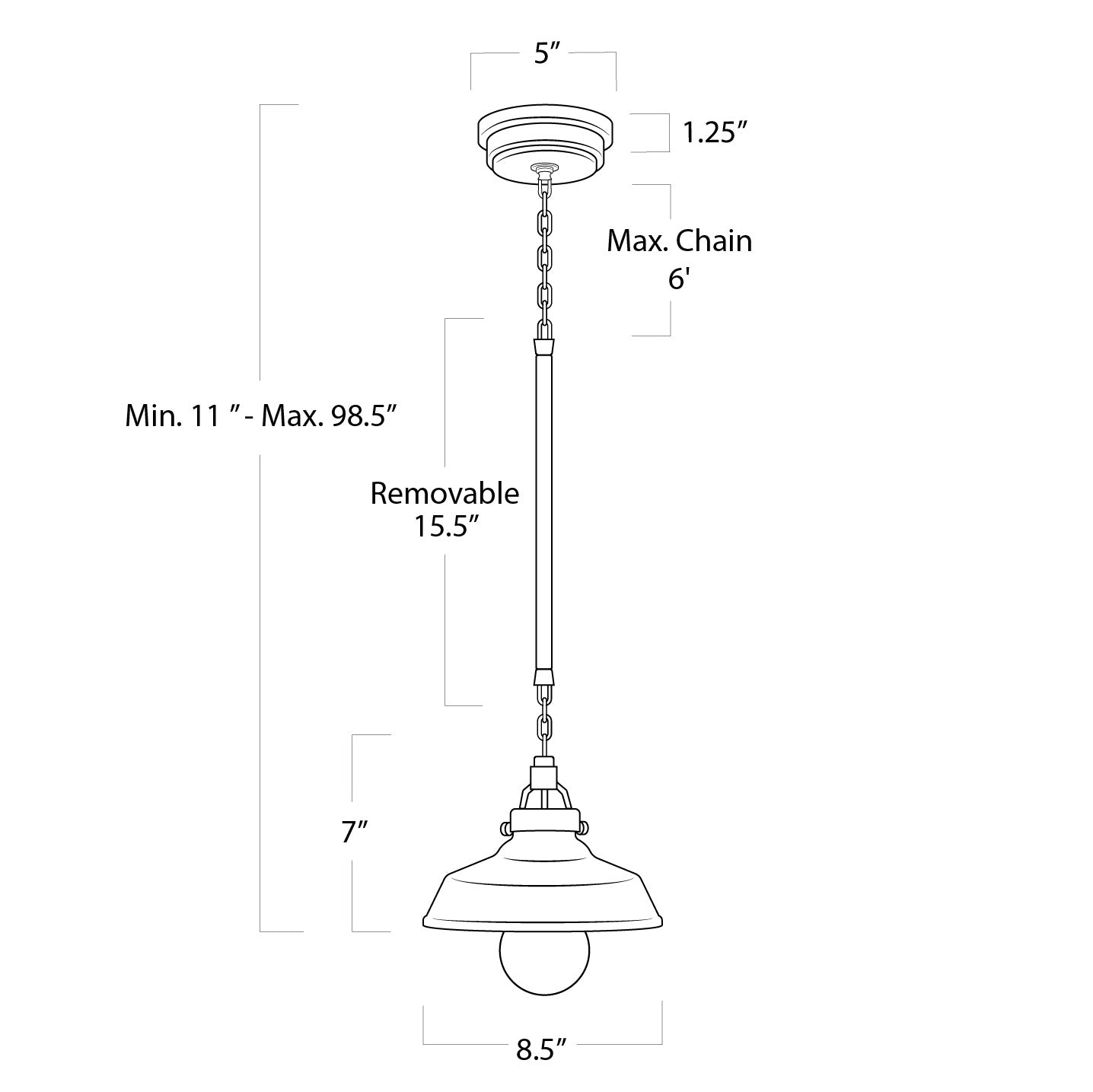 Regina Andrew - 16-1302WT - One Light Pendant - Maine - White