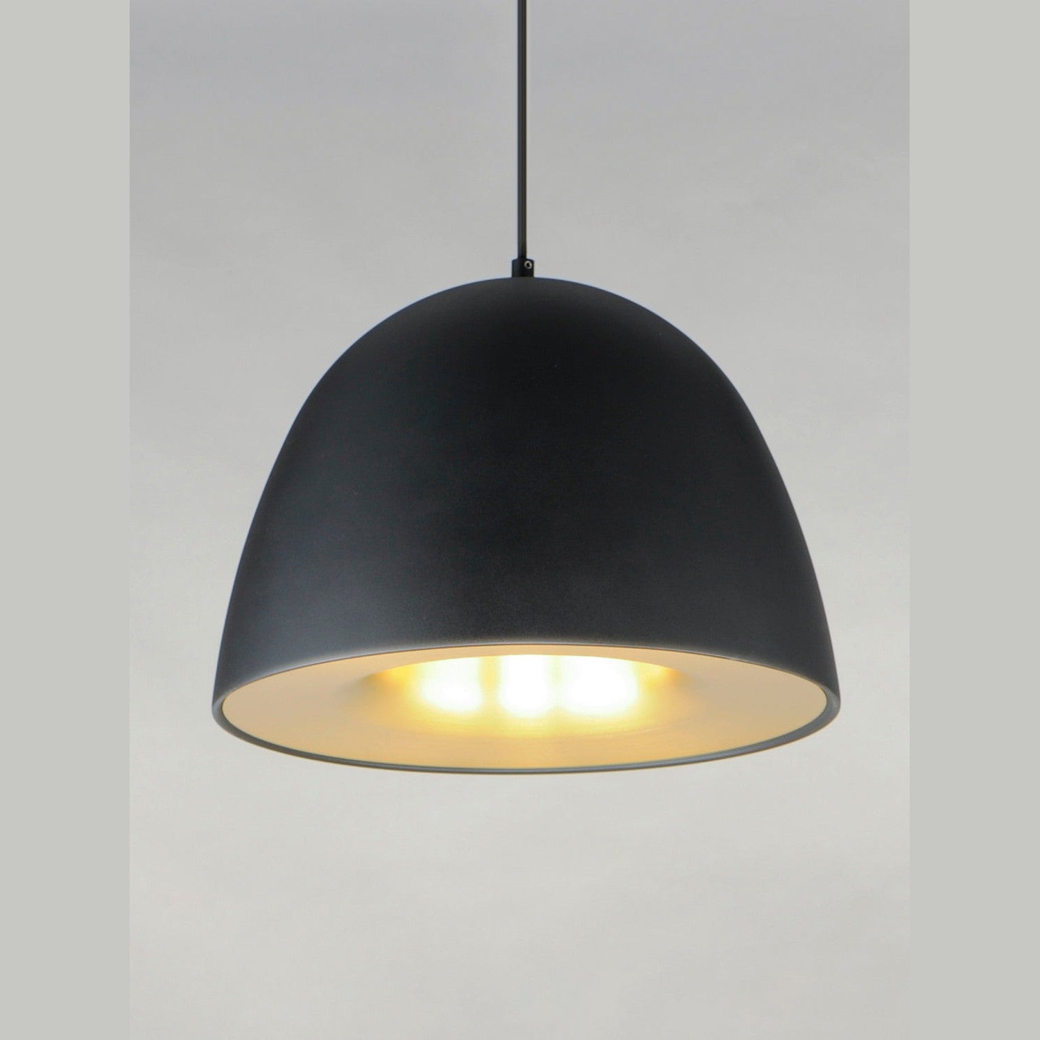 ET2 - E24916-BKSBR - LED Pendant - Fungo - Black / Satin Brass