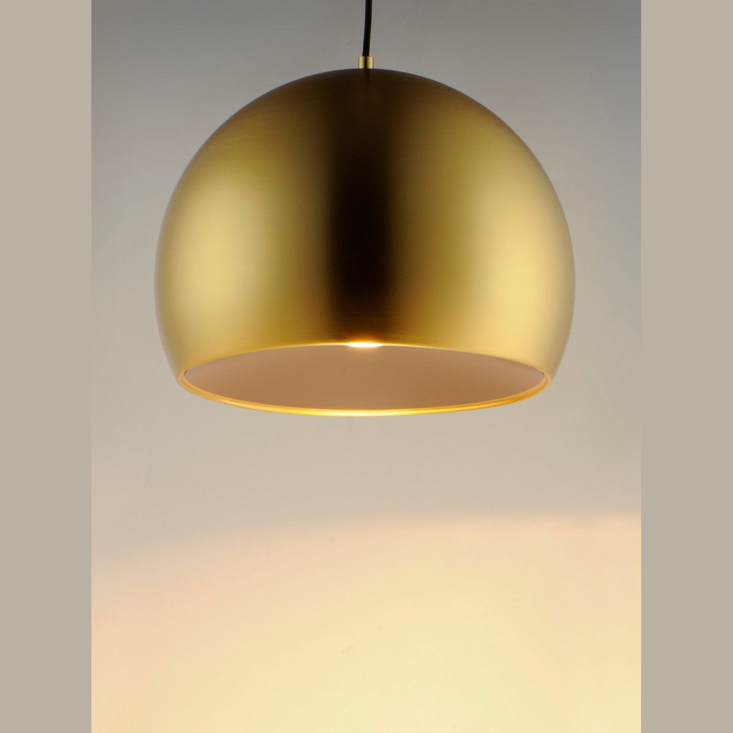 ET2 - E24924-SBRCOF - LED Pendant - Palla - Satin Brass / Coffee