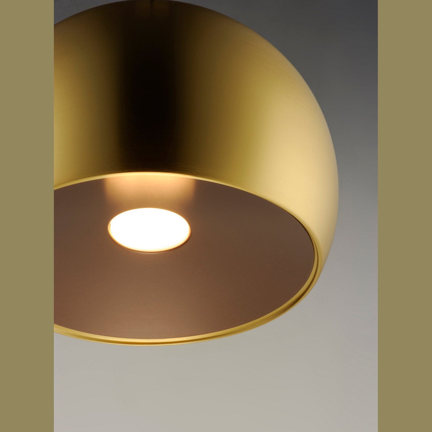 ET2 - E24926-SBRCOF - LED Pendant - Palla - Satin Brass / Coffee