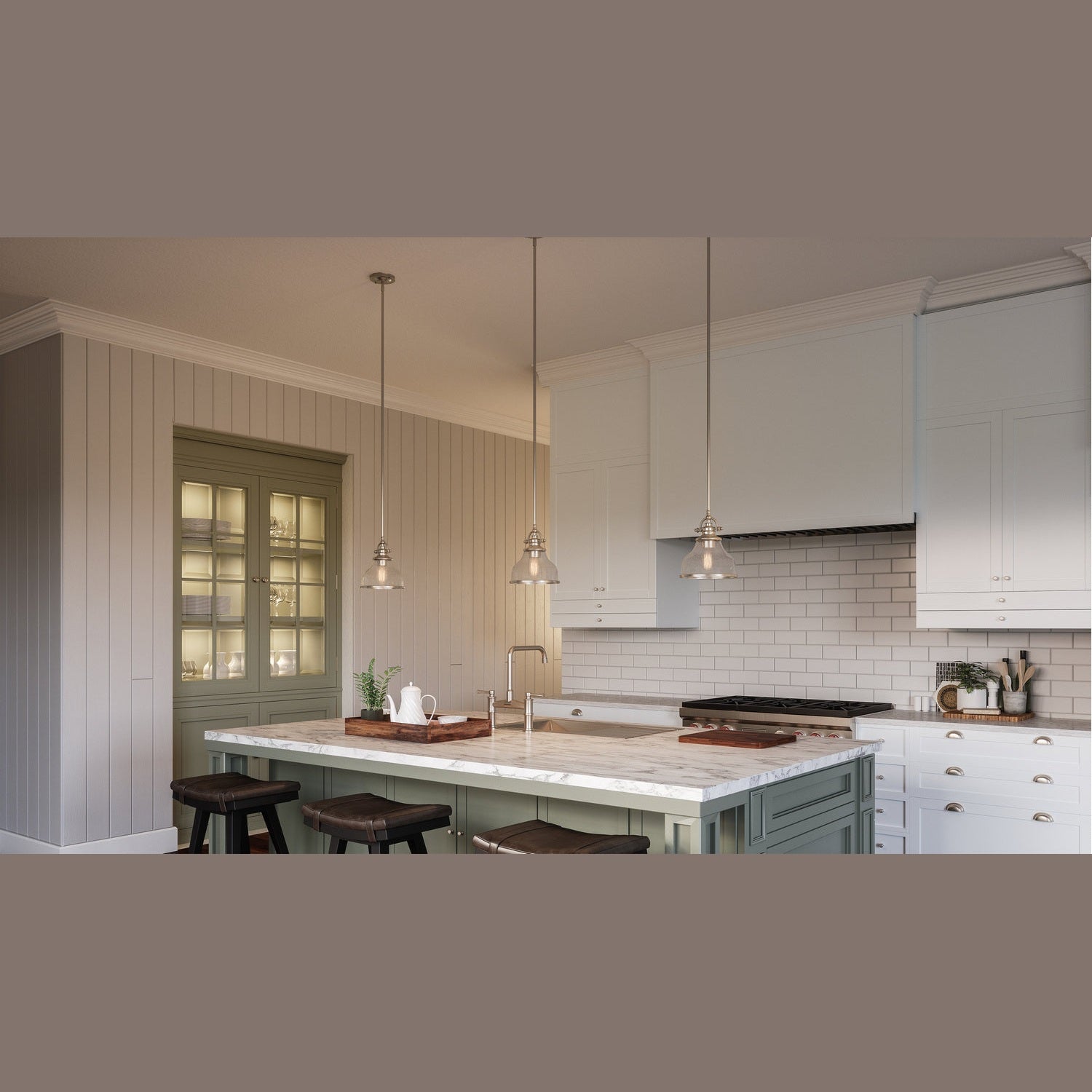 Quoizel - GRTS1508BN - One Light Mini Pendant - Grant - Brushed Nickel