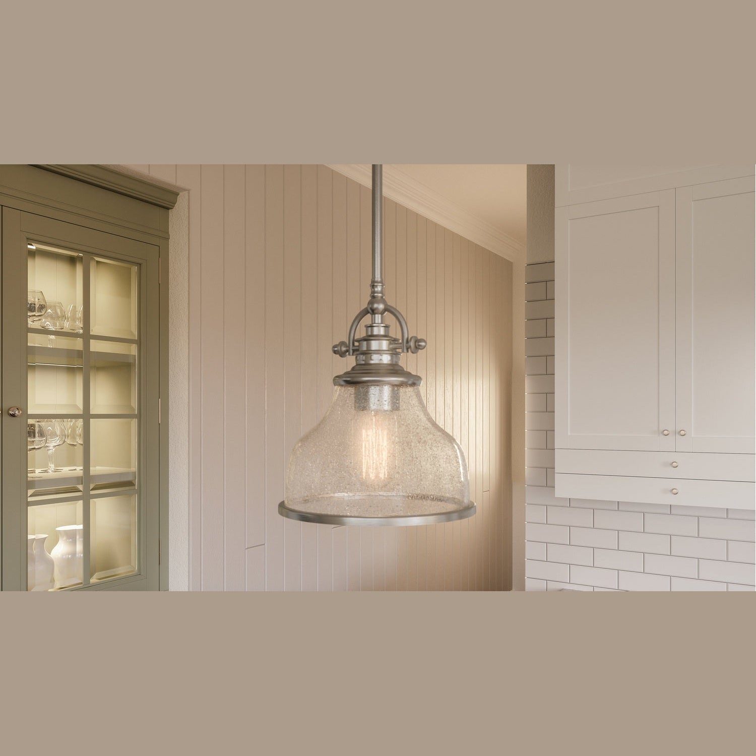 Quoizel - GRTS1508BN - One Light Mini Pendant - Grant - Brushed Nickel