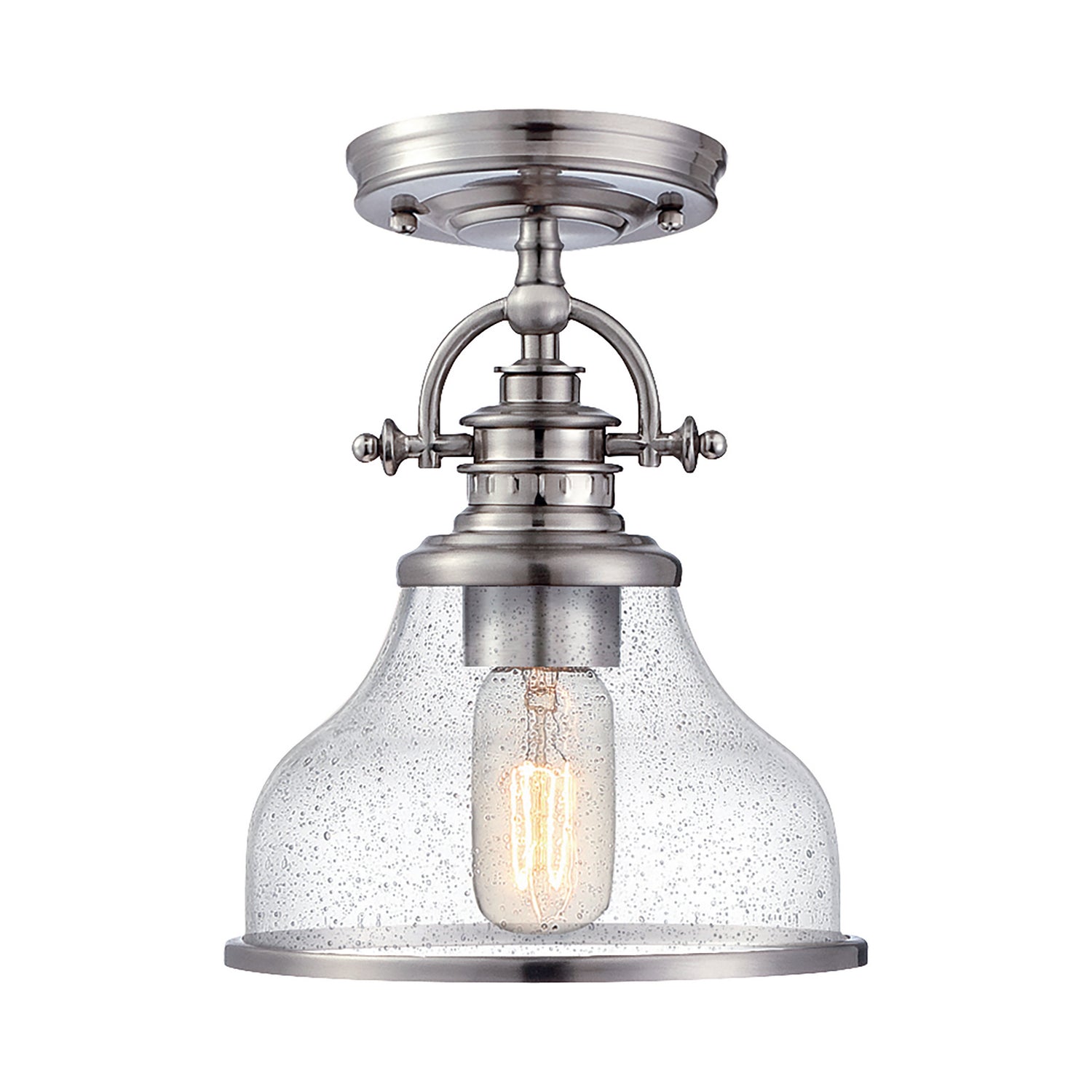 Quoizel - GRTS1708BN - One Light Semiflush Mount - Grant - Brushed Nickel