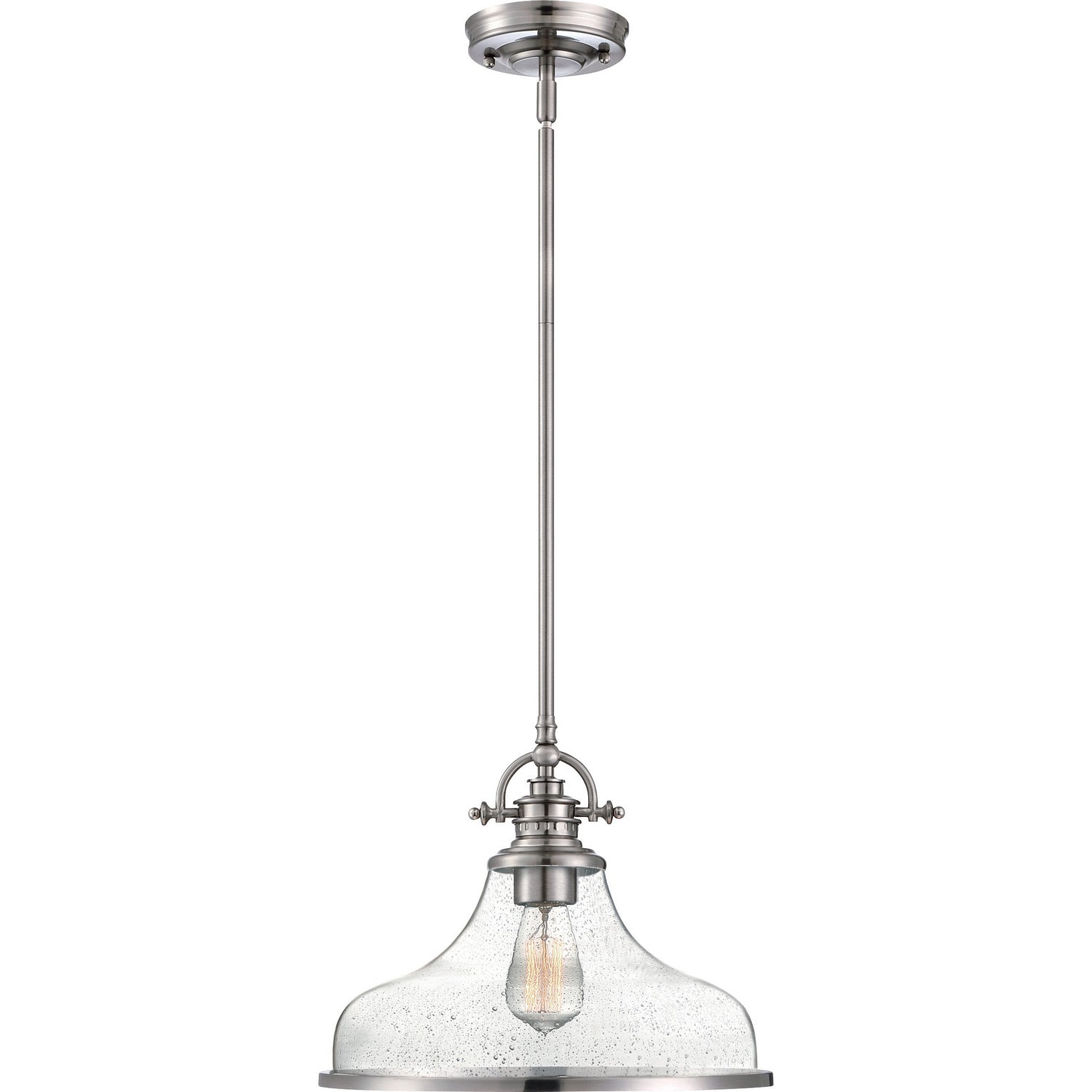 Quoizel - GRTS2814BN - One Light Pendant - Grant - Brushed Nickel