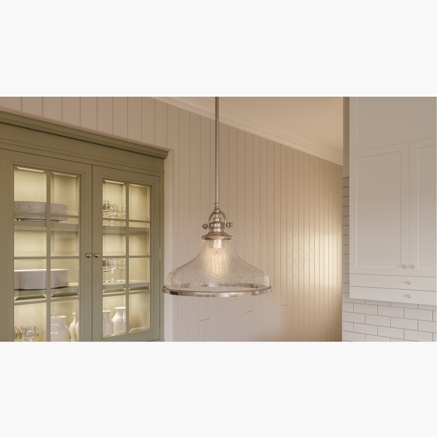 Quoizel - GRTS2814BN - One Light Pendant - Grant - Brushed Nickel