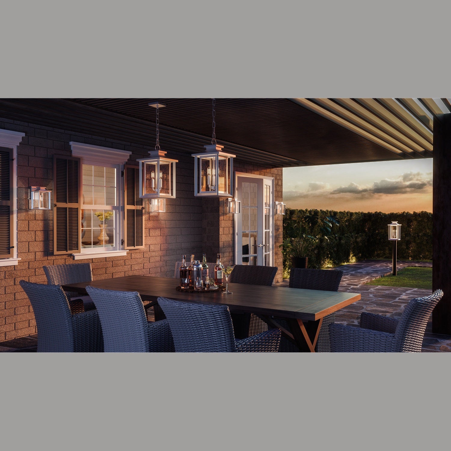 Quoizel - WKF9011W - Three Light Outdoor Post Mount - Wakefield - Matte White