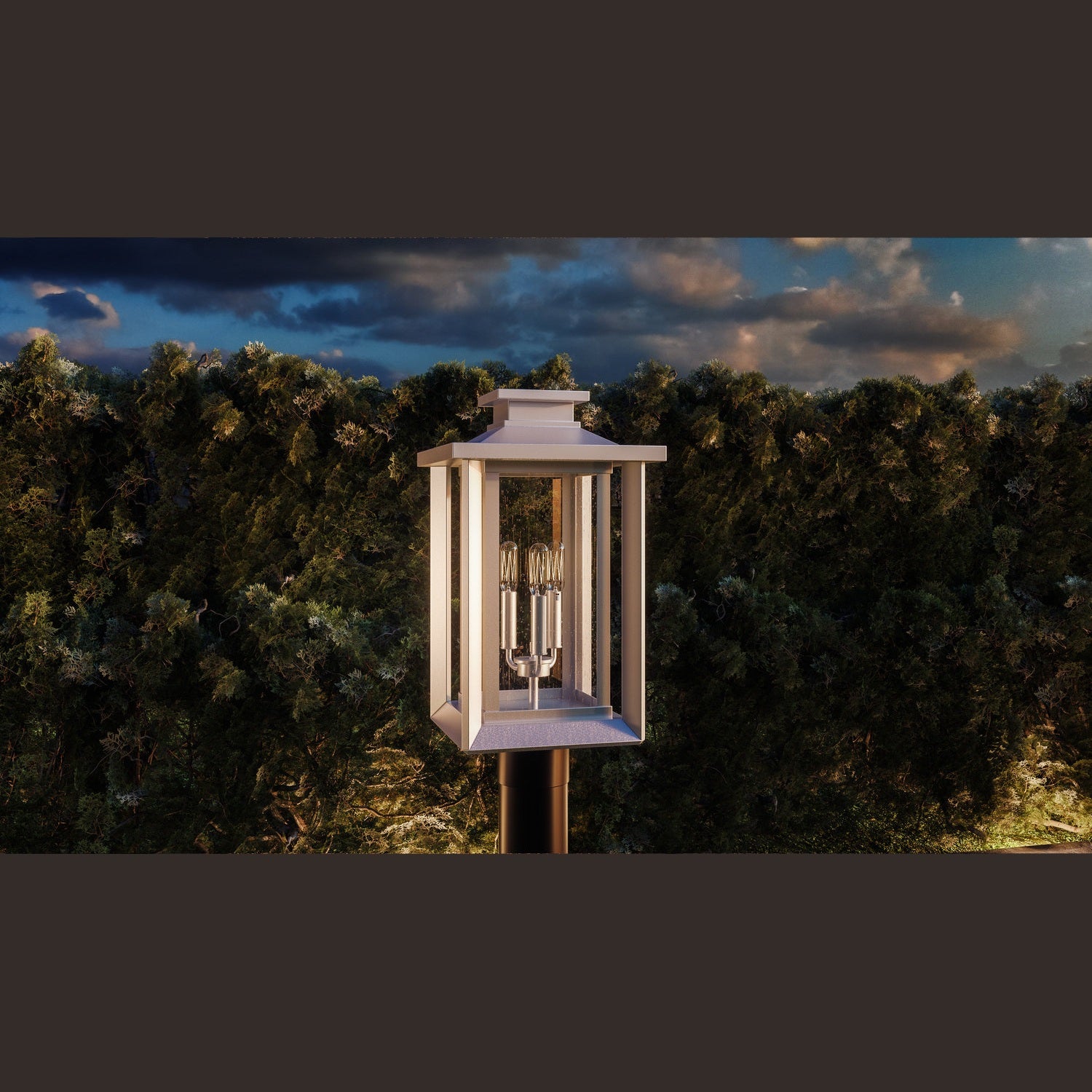 Quoizel - WKF9011W - Three Light Outdoor Post Mount - Wakefield - Matte White