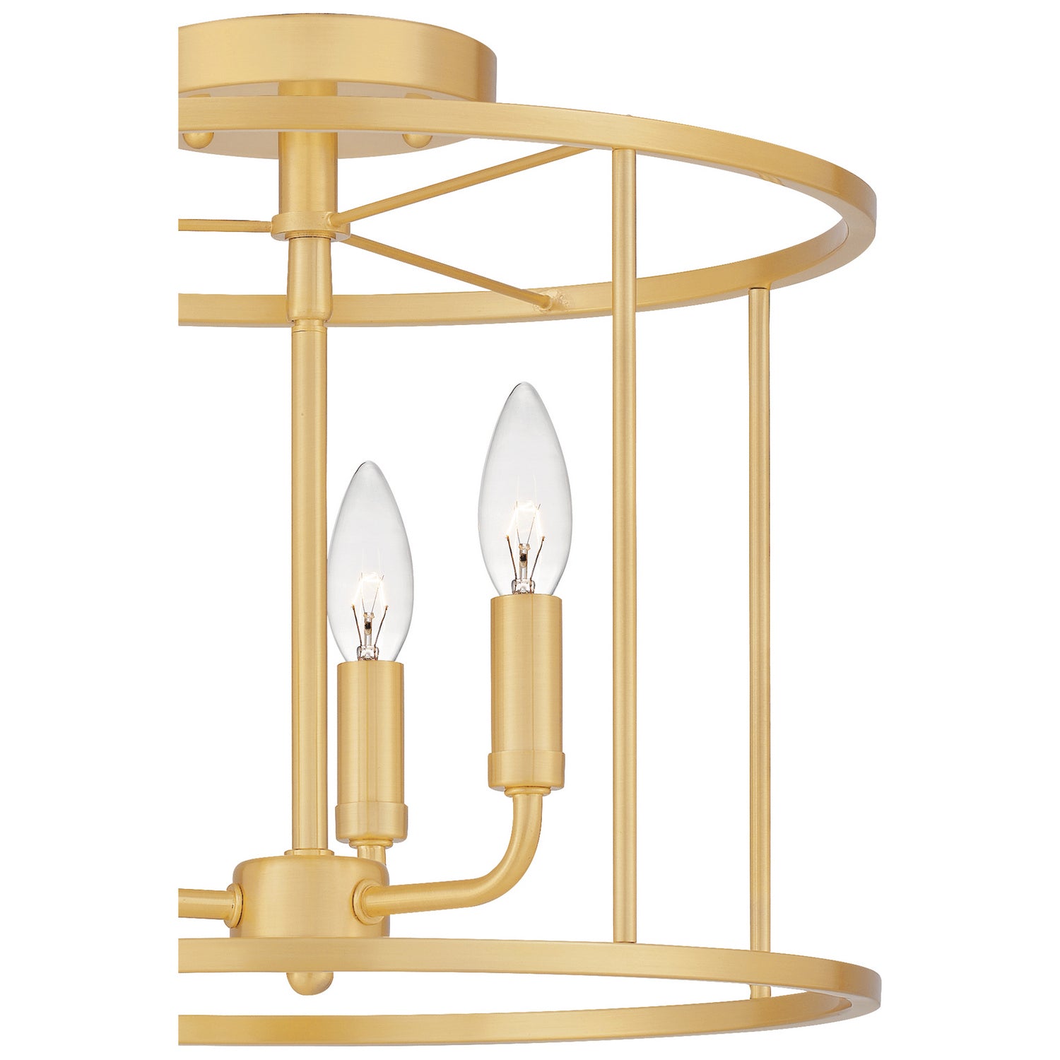 Quoizel - ABR1714AB - Three Light Semi Flush Mount - Abner - Aged Brass