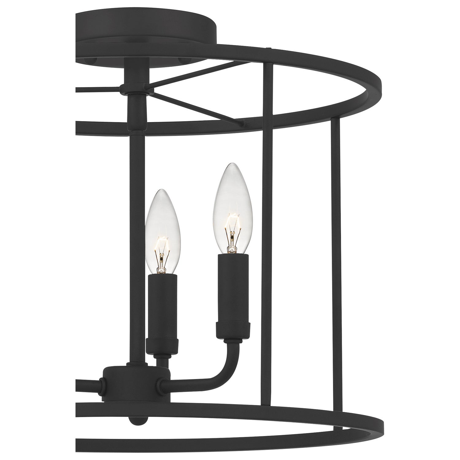 Quoizel - ABR1714MBK - Three Light Semi Flush Mount - Abner - Matte Black