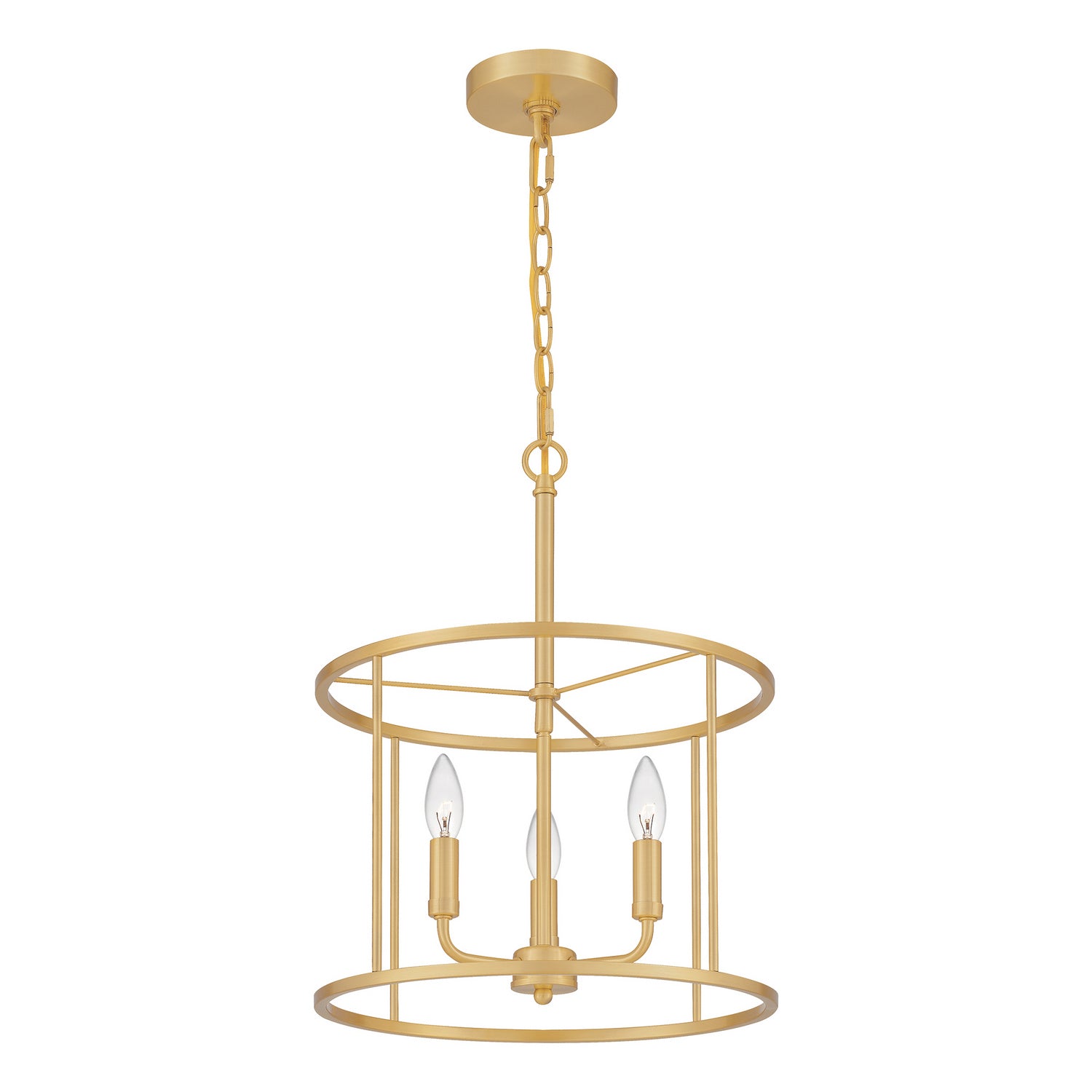 Quoizel - ABR2814AB - Three Light Pendant - Abner - Aged Brass