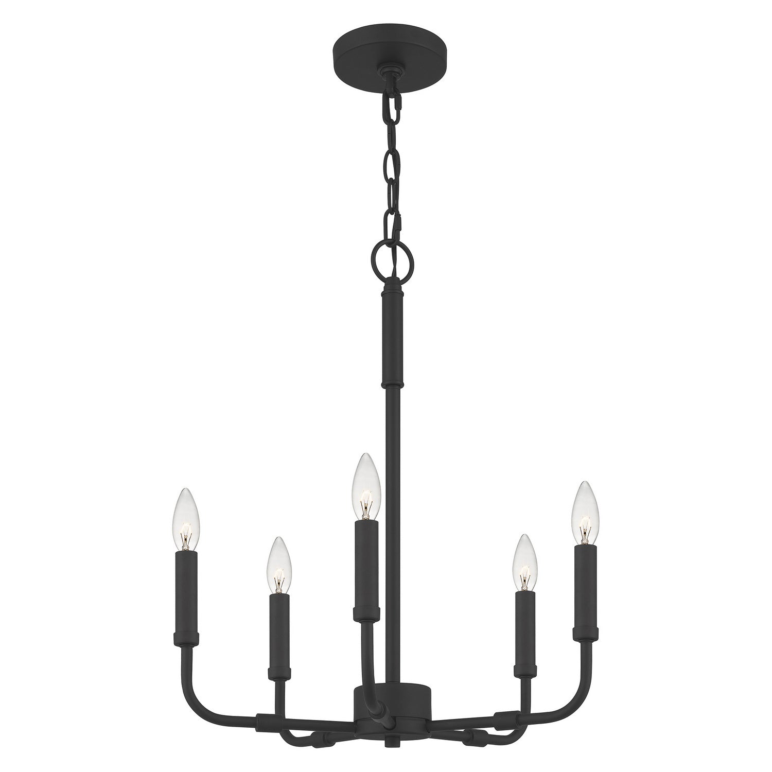Quoizel - ABR5018MBK - Five Light Chandelier - Abner - Matte Black