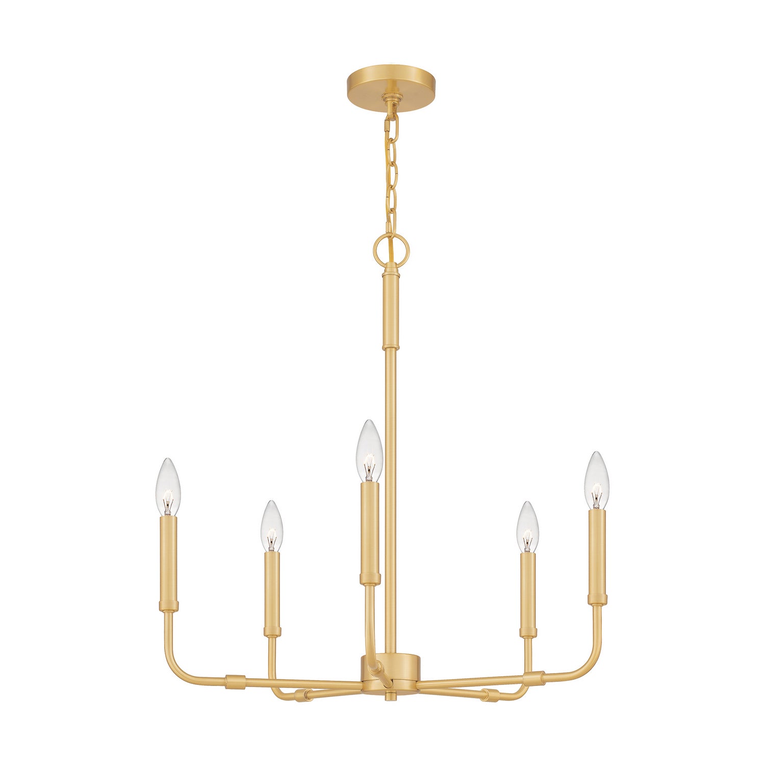 Quoizel - ABR5024AB - Five Light Chandelier - Abner - Aged Brass