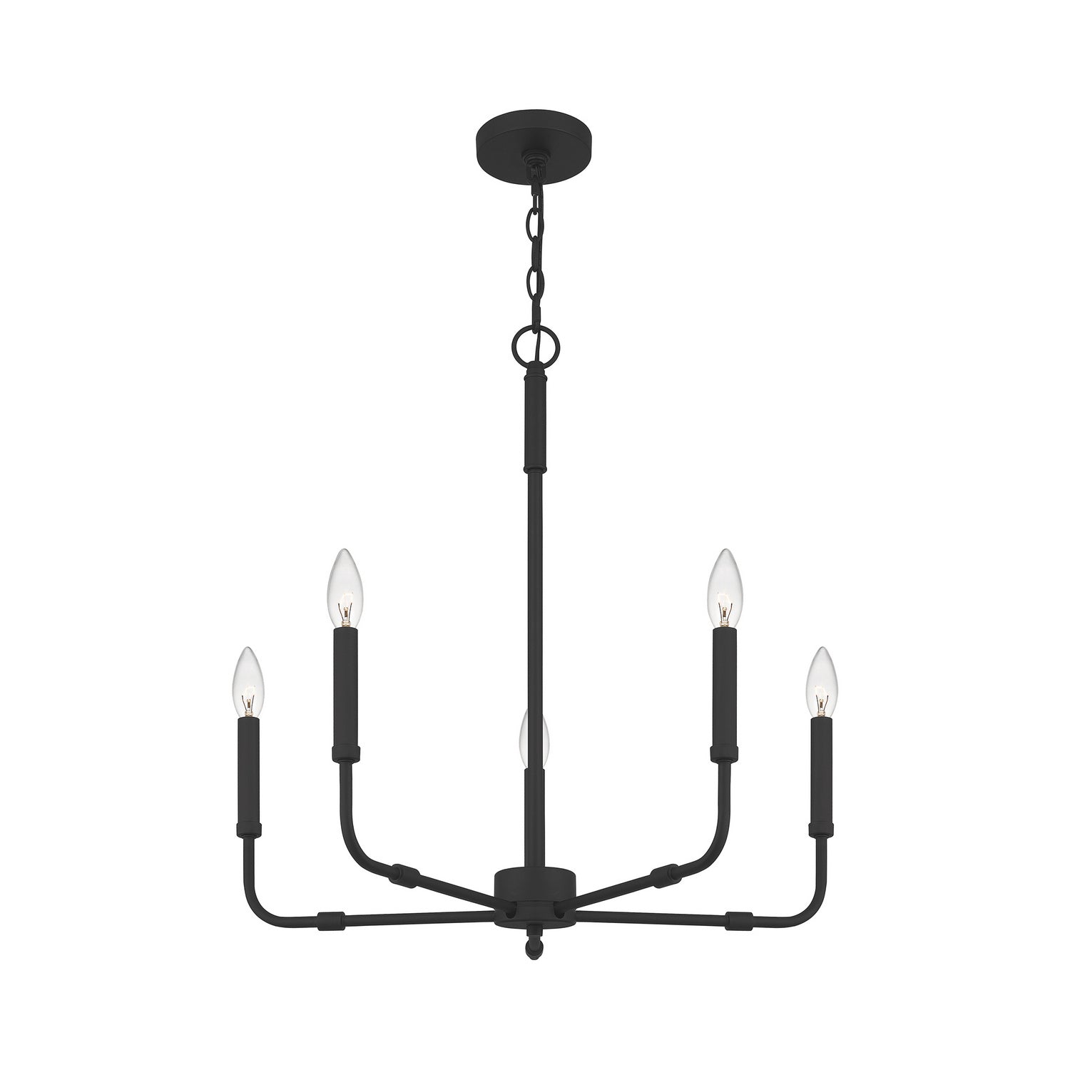 Quoizel - ABR5024MBK - Five Light Chandelier - Abner - Matte Black