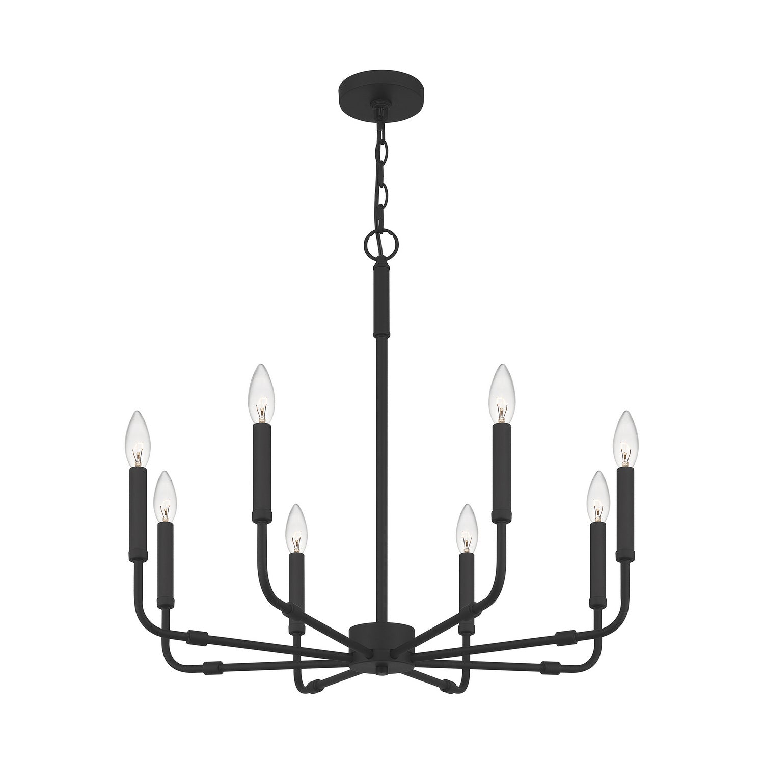 Quoizel - ABR5028MBK - Eight Light Chandelier - Abner - Matte Black