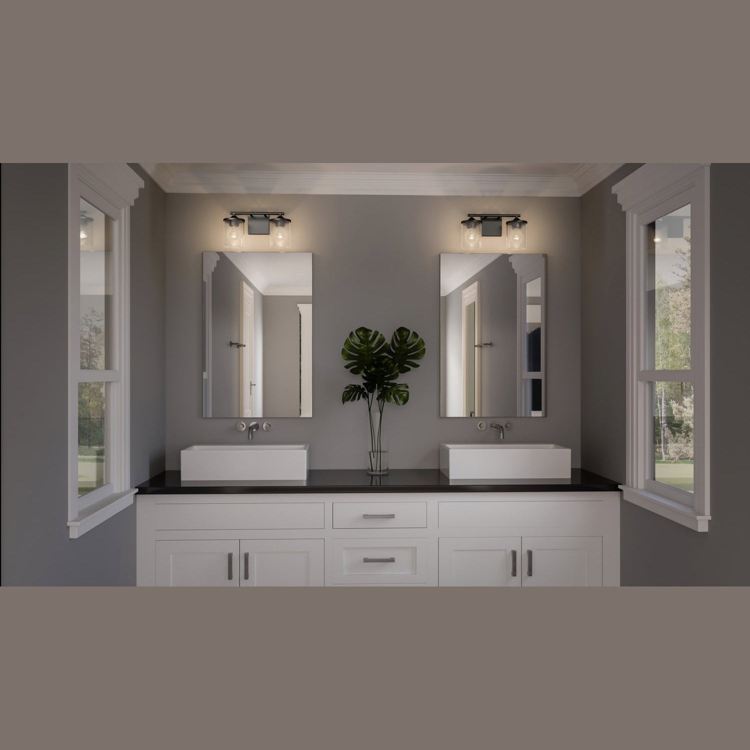 Quoizel - ABR8614MBK - Two Light Bath - Abner - Matte Black