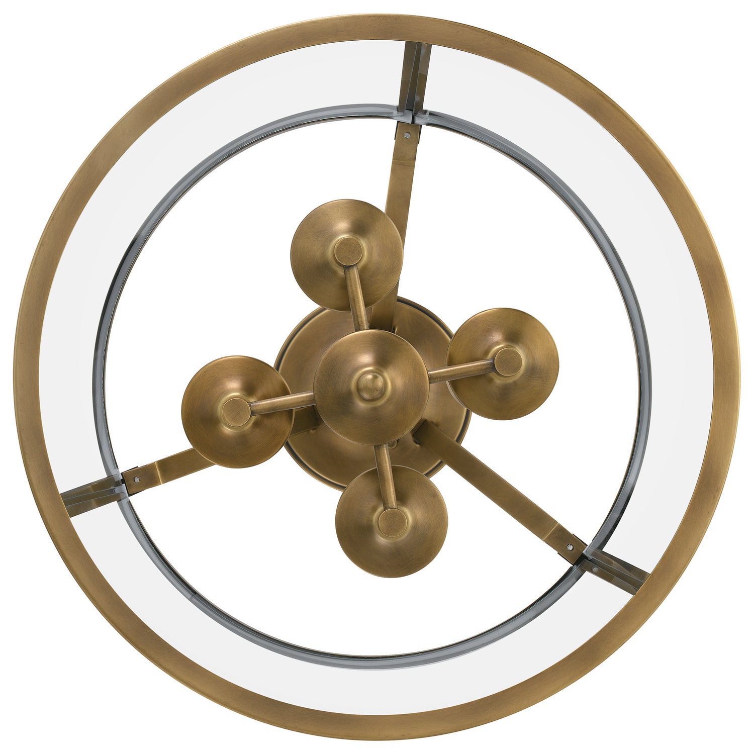 Quoizel - BAW1716WS - Four Light Semi-Flush Mount - Barlow - Weathered Brass