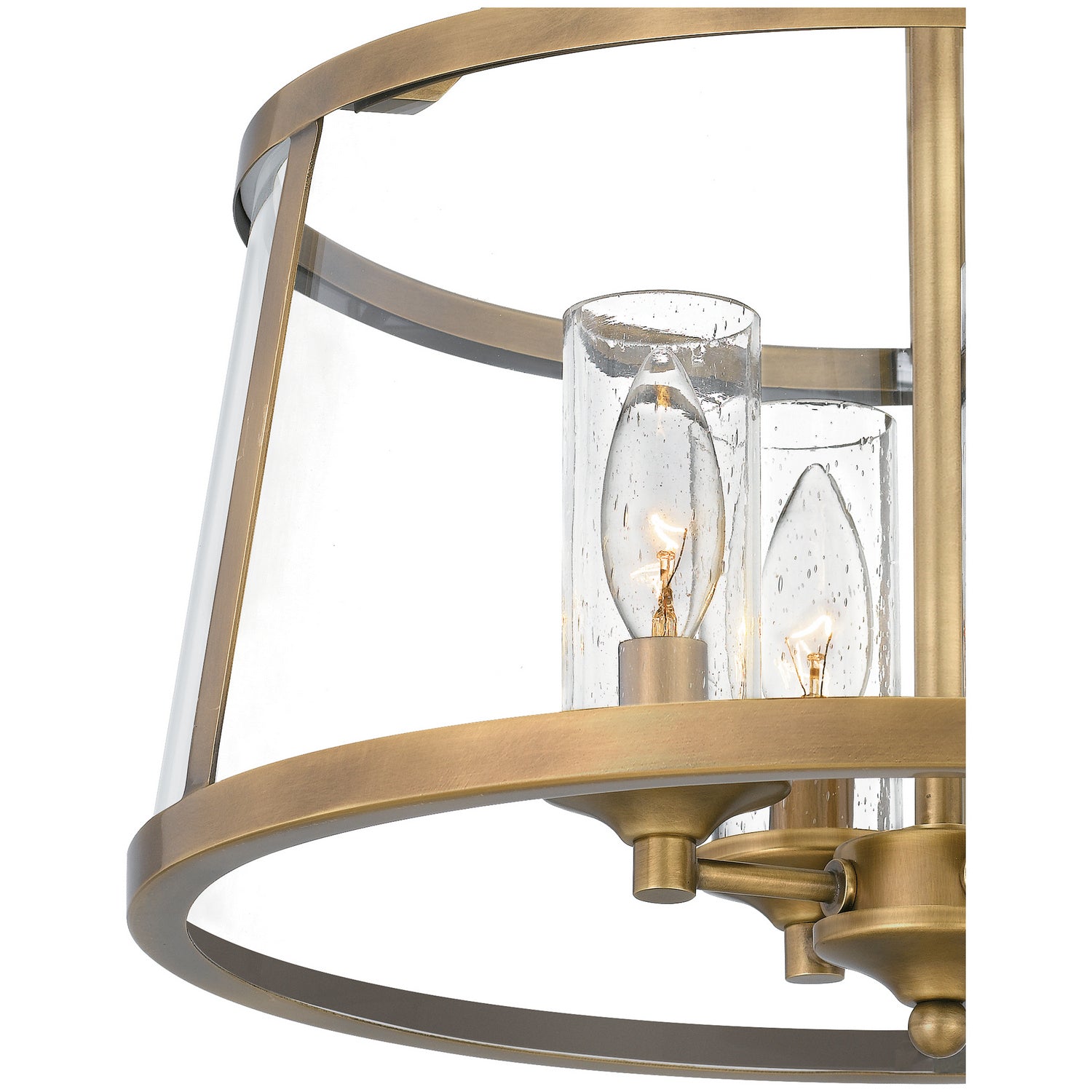 Quoizel - BAW1716WS - Four Light Semi-Flush Mount - Barlow - Weathered Brass