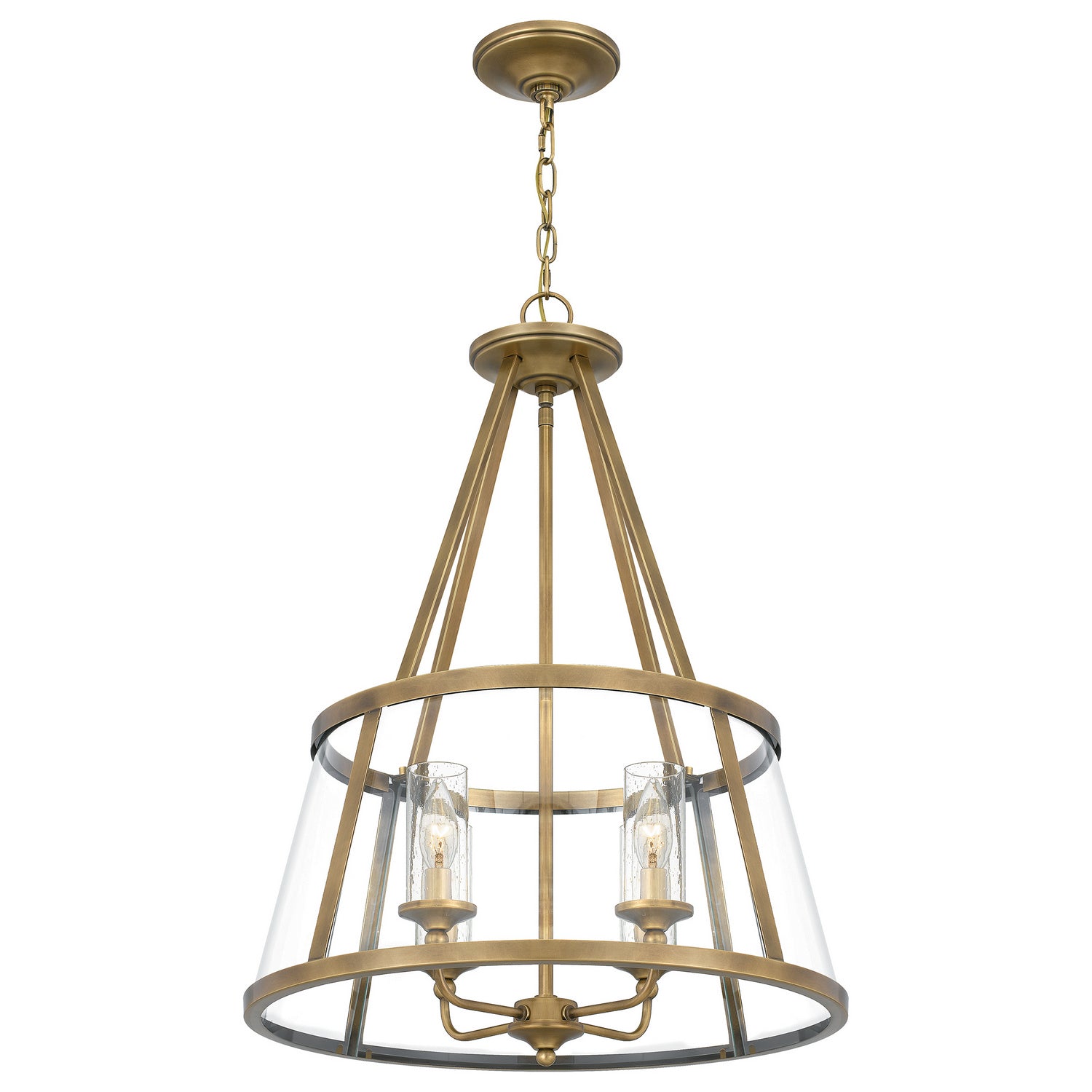 Quoizel - BAW1820WS - Four Light Pendant - Barlow - Weathered Brass