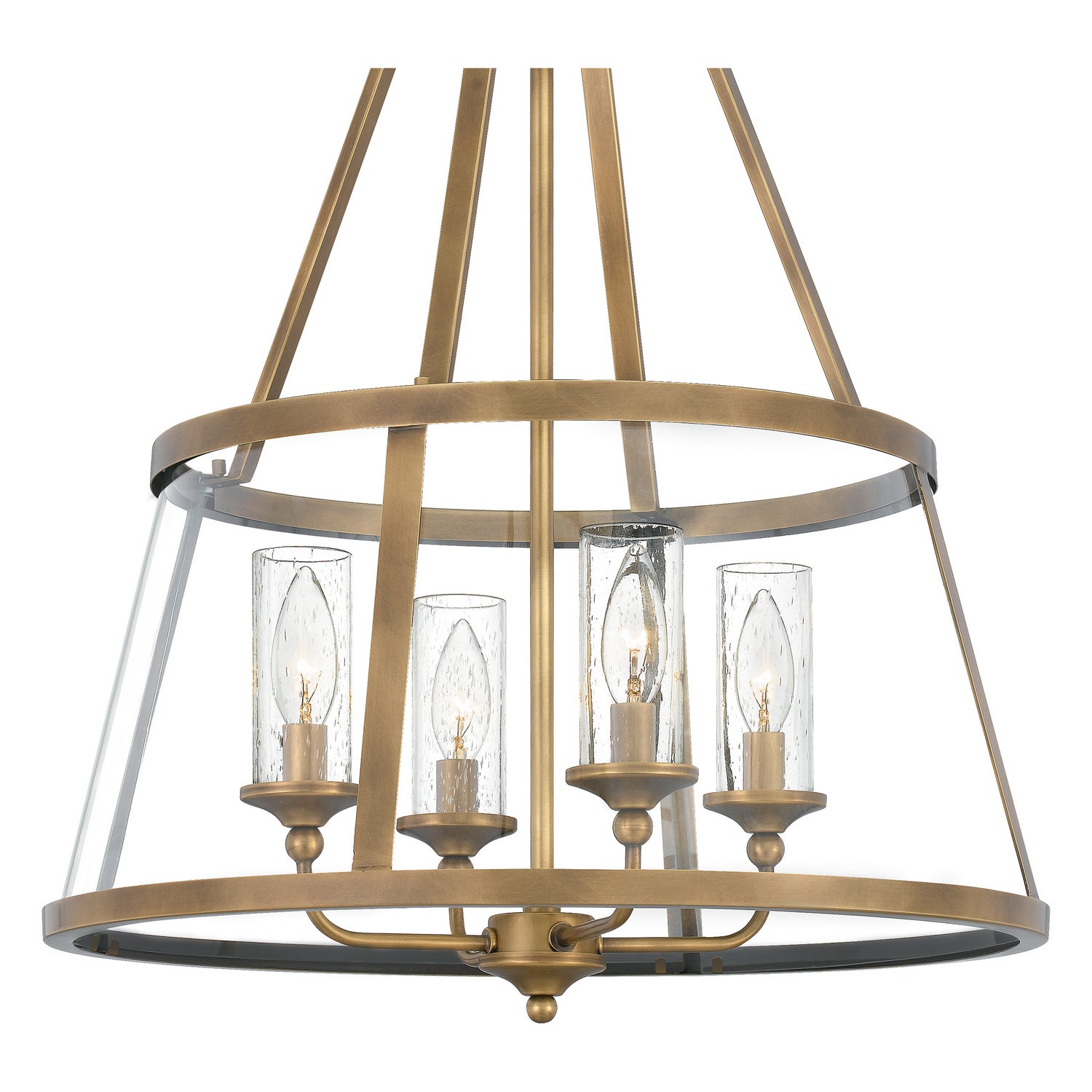 Quoizel - BAW1820WS - Four Light Pendant - Barlow - Weathered Brass