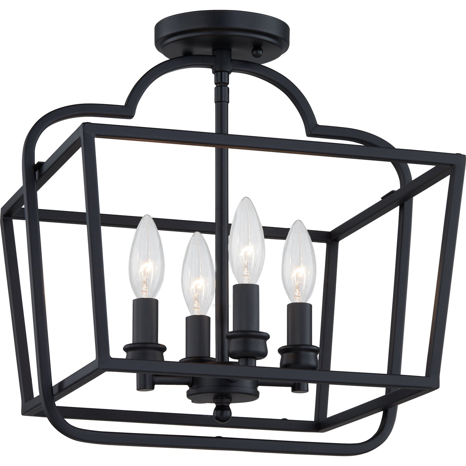 Quoizel - BLA1714MBK - Four Light Semi-Flush Mount - Blanche - Matte Black