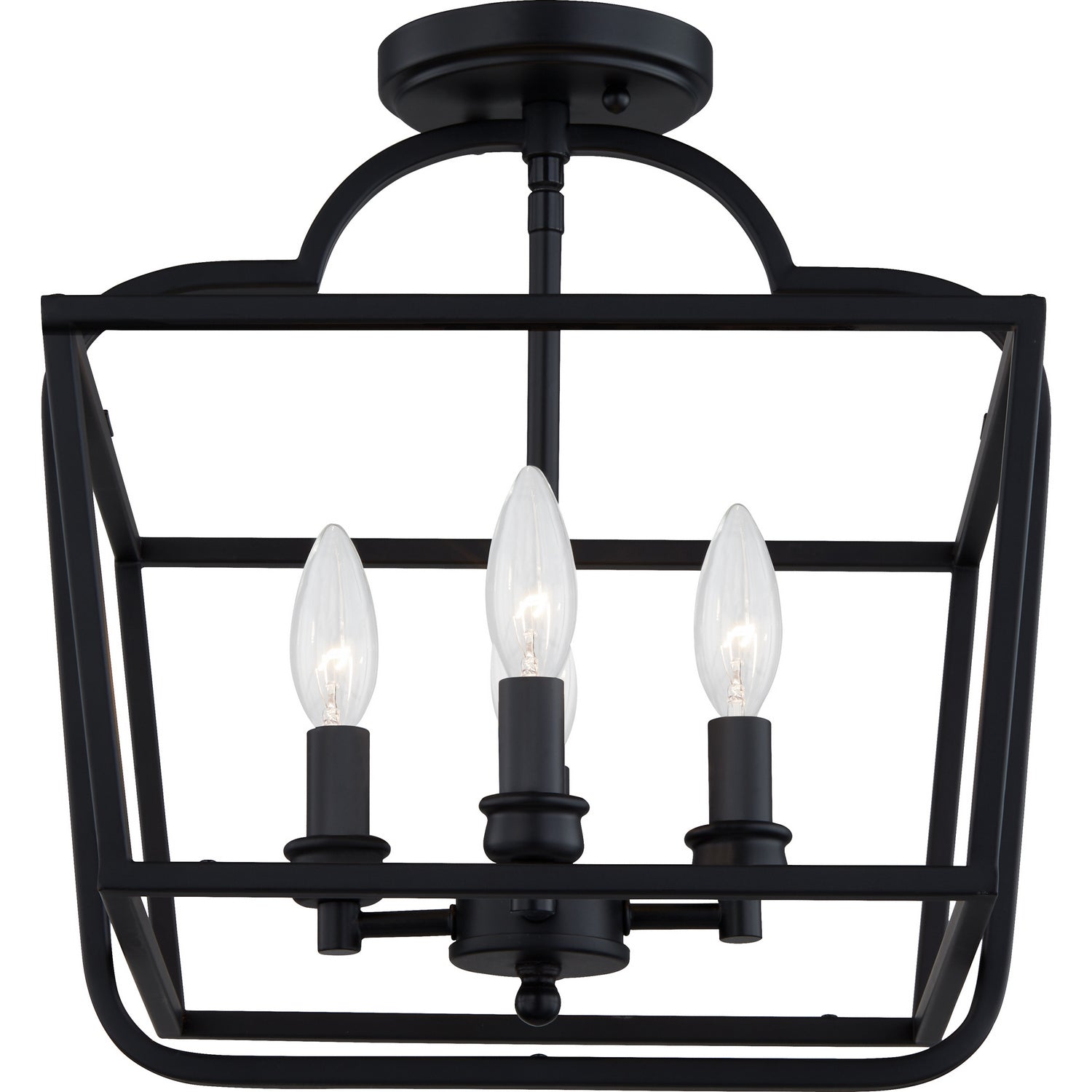 Quoizel - BLA1714MBK - Four Light Semi-Flush Mount - Blanche - Matte Black