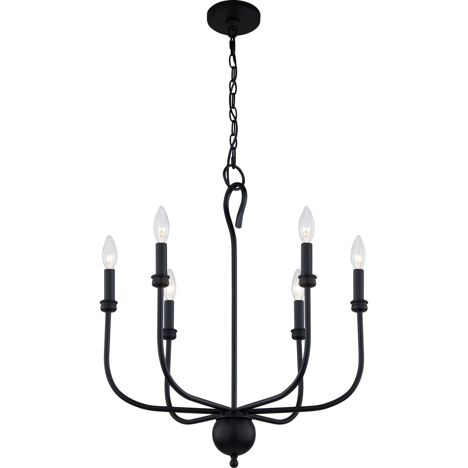 Quoizel - BLA5022MBK - Six Light Chandelier - Blanche - Matte Black