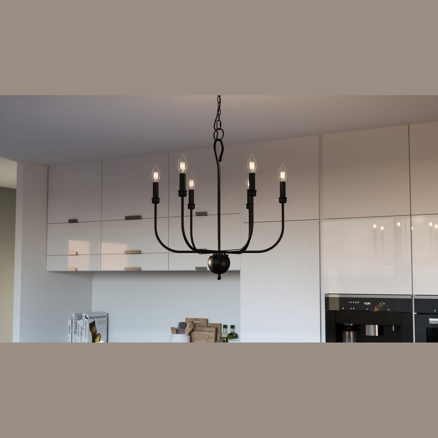 Quoizel - BLA5022MBK - Six Light Chandelier - Blanche - Matte Black