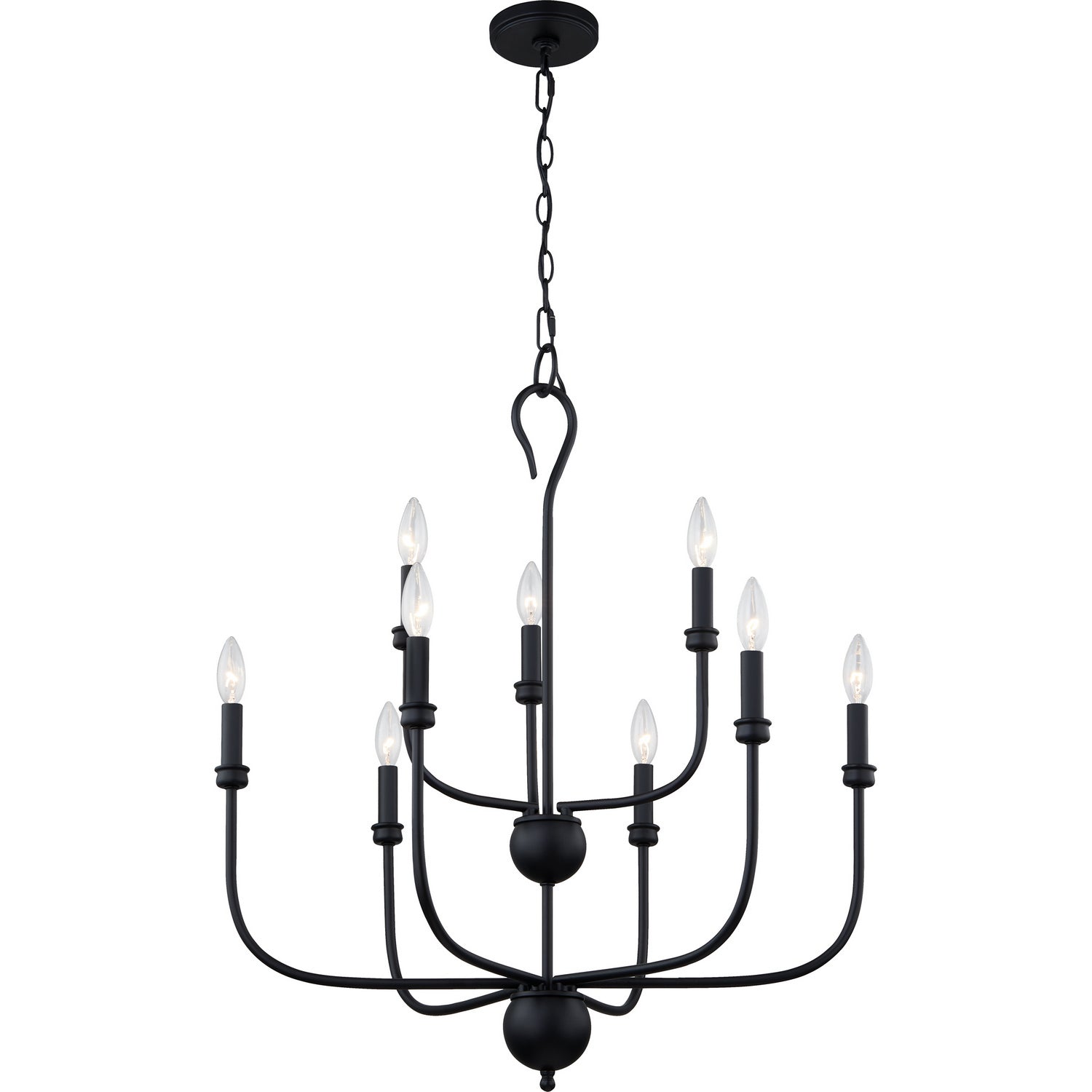 Quoizel - BLA5027MBK - Nine Light Chandelier - Blanche - Matte Black