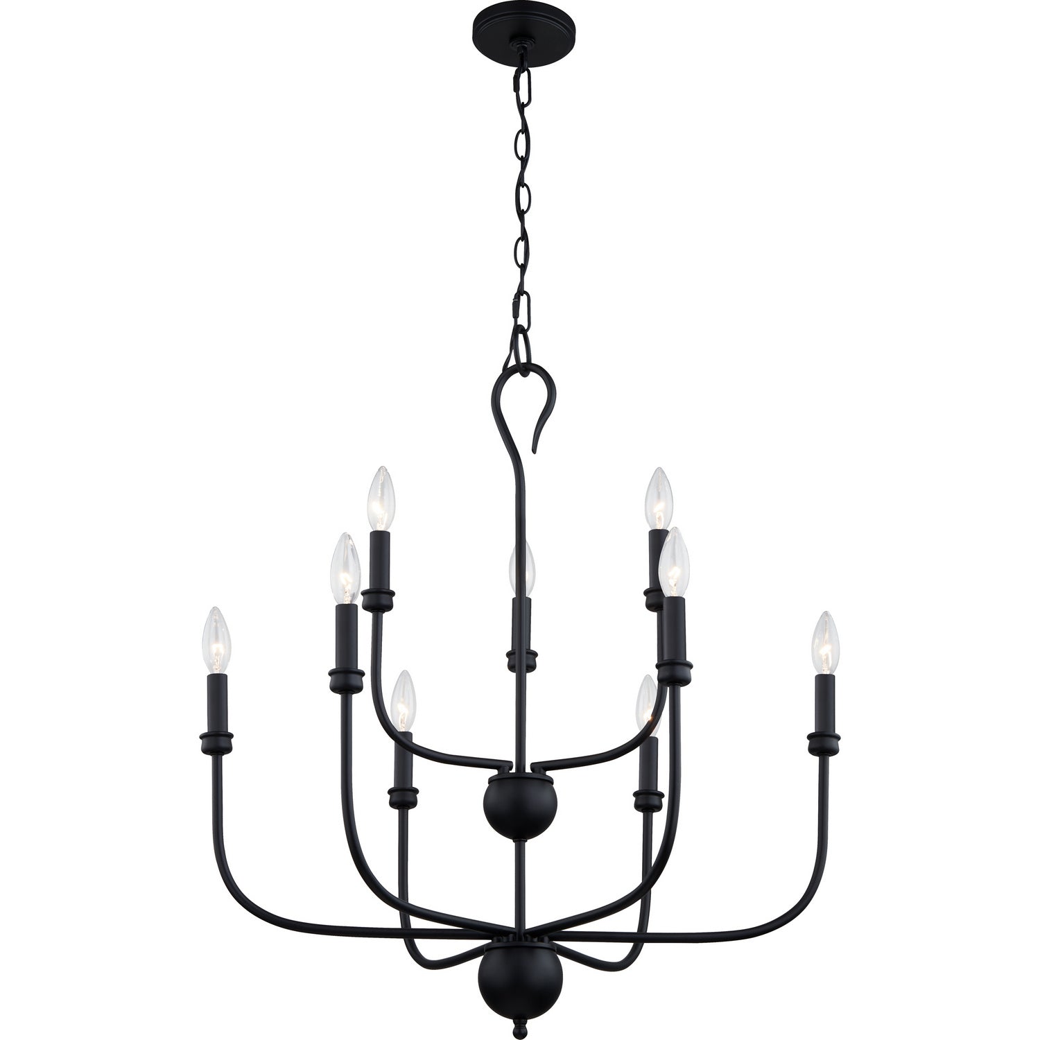 Quoizel - BLA5027MBK - Nine Light Chandelier - Blanche - Matte Black