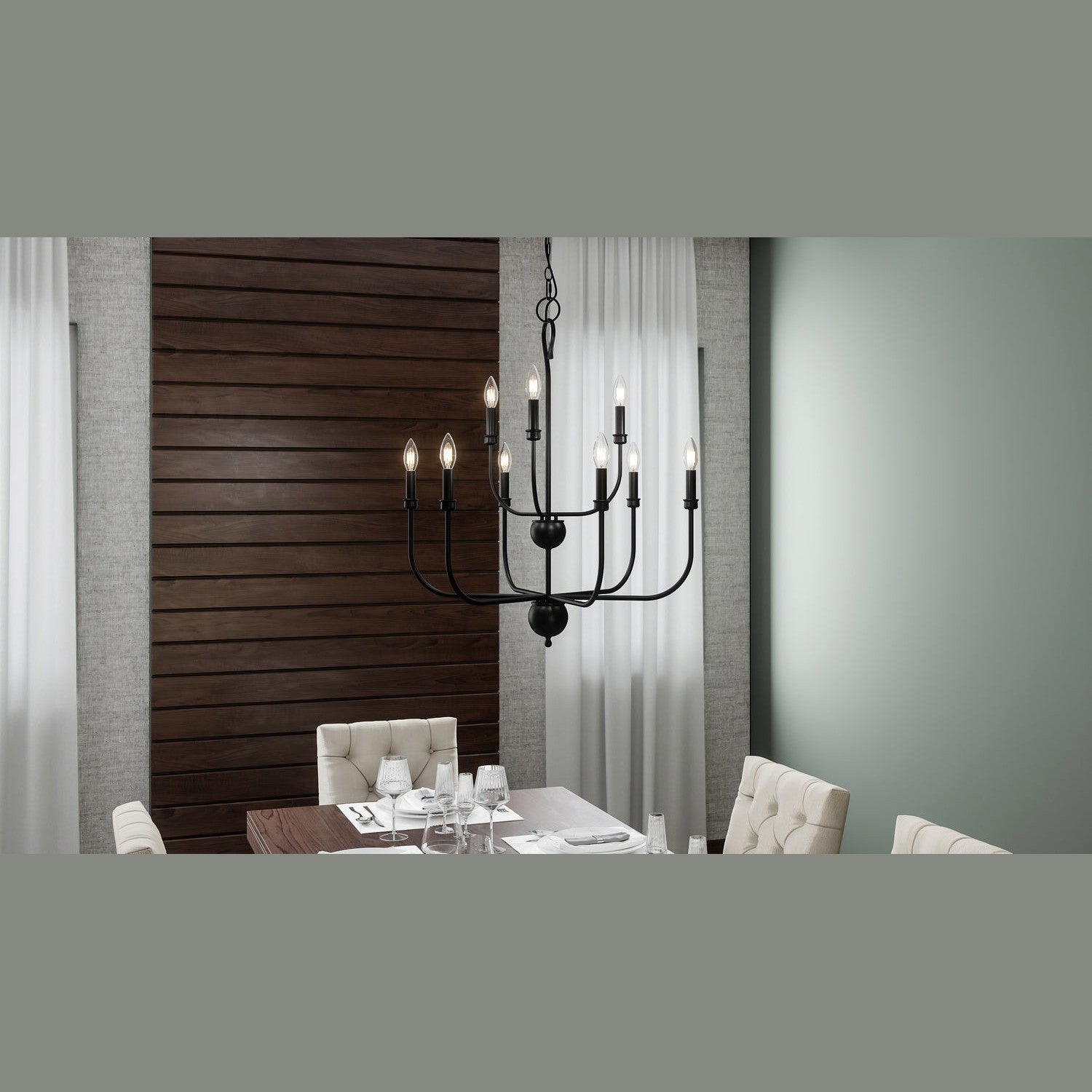 Quoizel - BLA5027MBK - Nine Light Chandelier - Blanche - Matte Black
