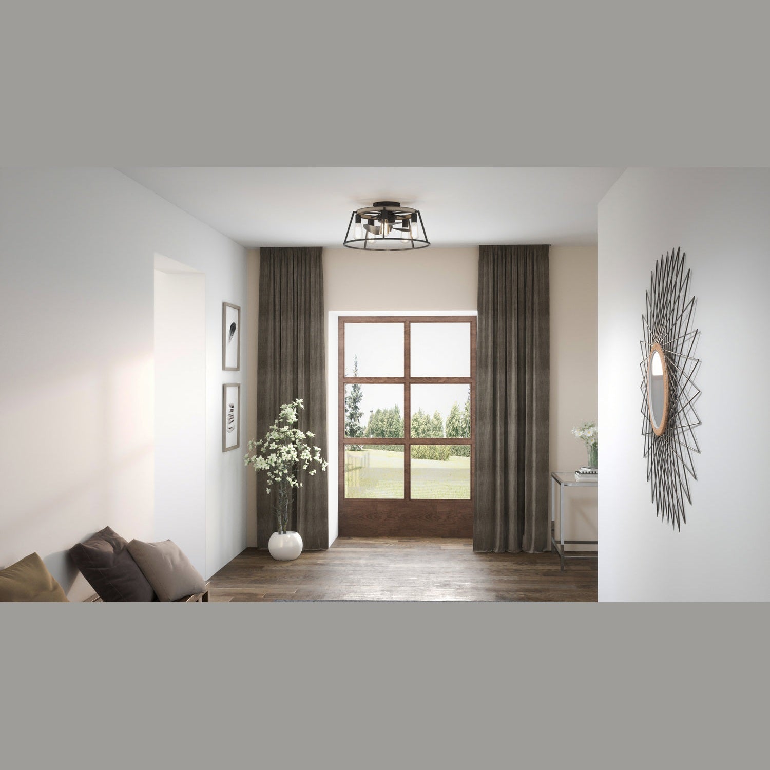 Quoizel - BRT3124GK - Five Light Fandelier - Brockton - Grey Ash