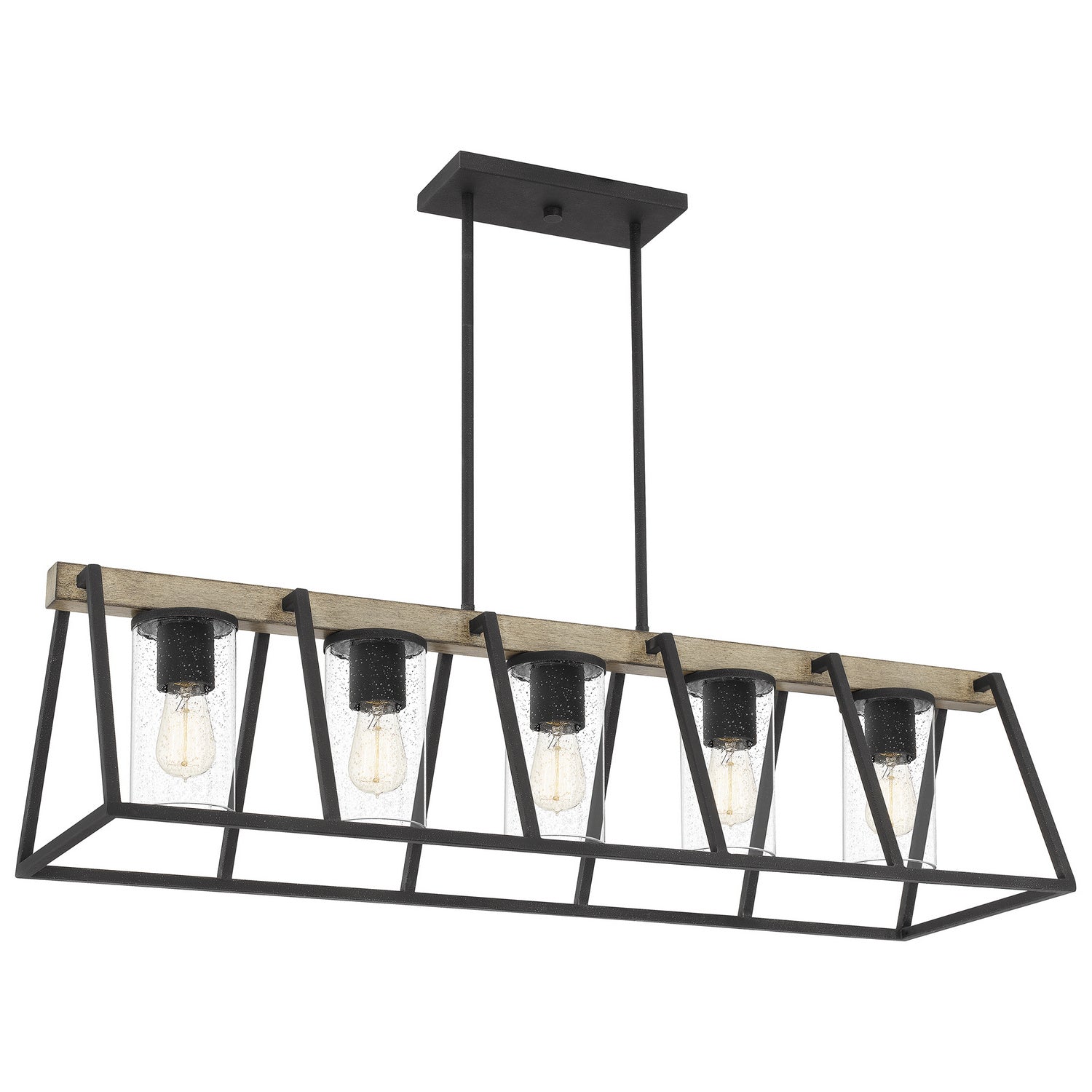 Quoizel - BRT3542GK - Five Light Linear Chandelier - Brockton - Grey Ash
